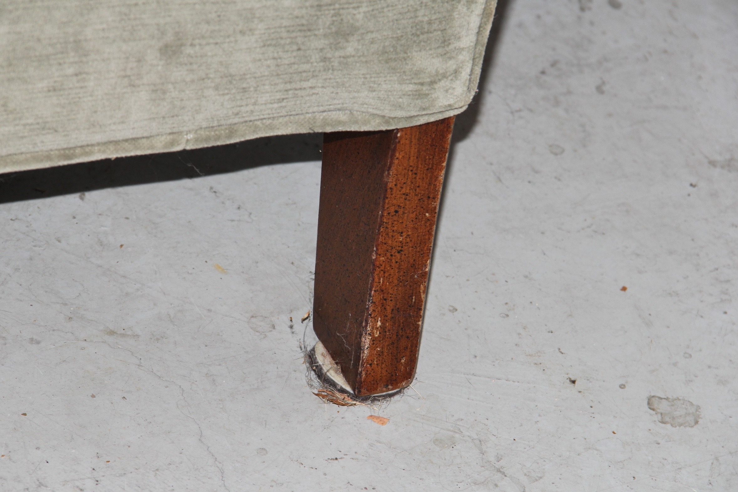 Olive Green Velvet Lounge Chair