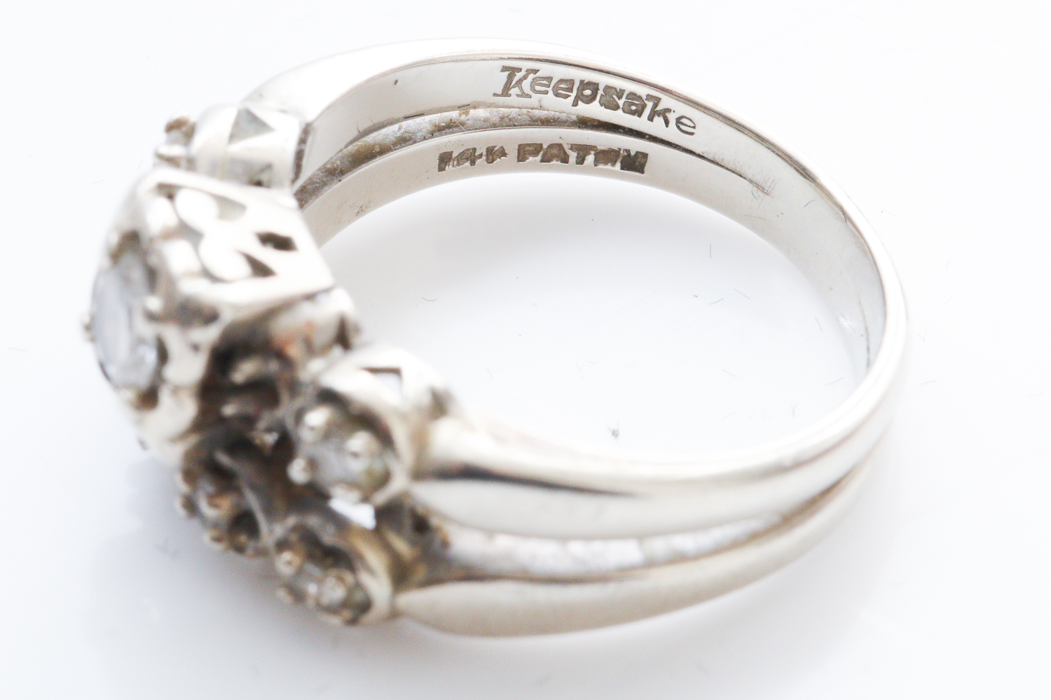 White Gold and Diamond Wedding Set