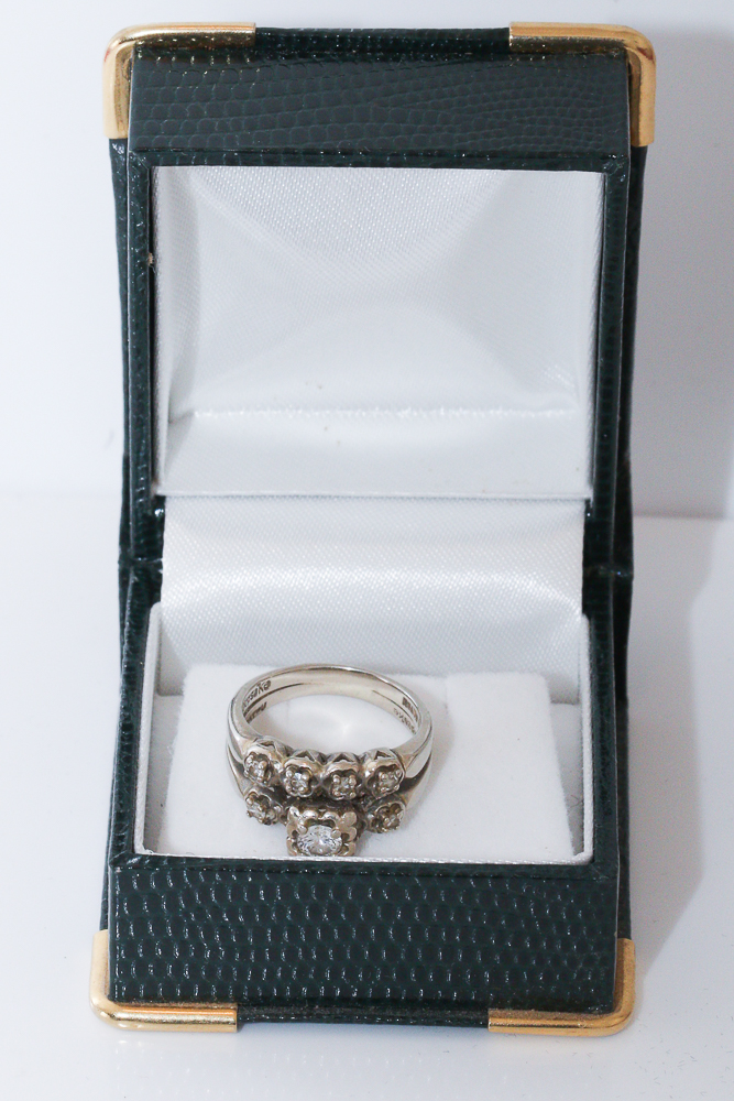 White Gold and Diamond Wedding Set