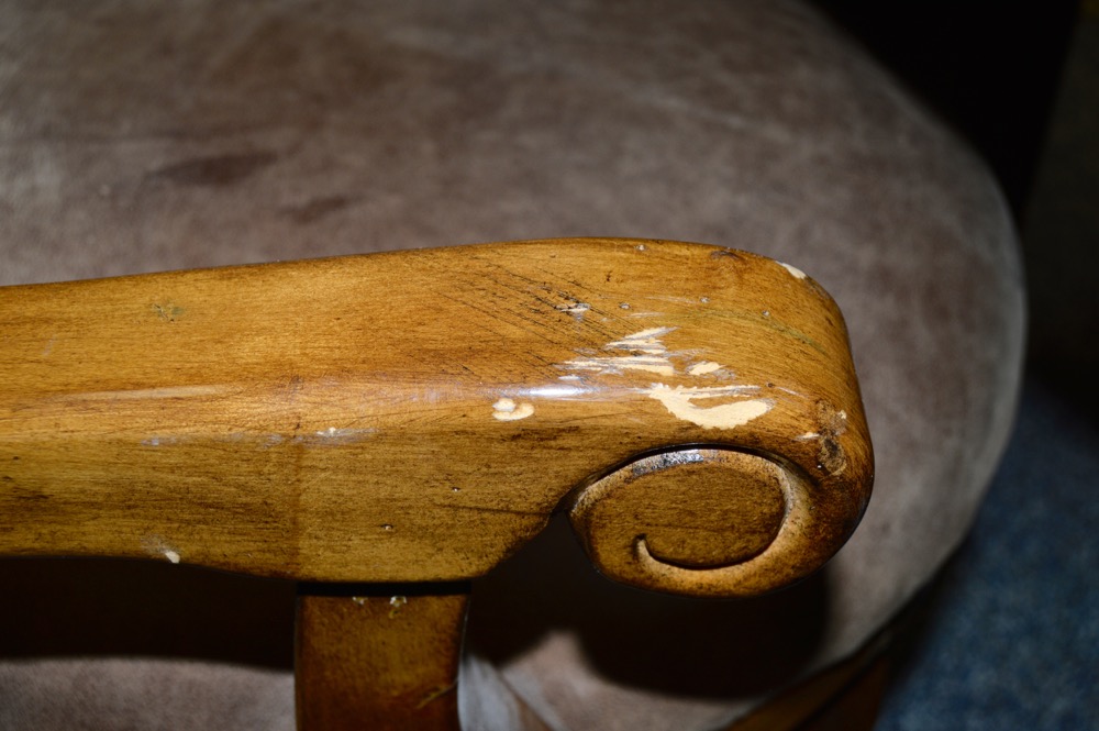Hooker Game Table With Leather Top and Four Chairs