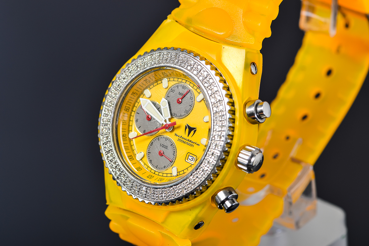 Men's TechnoMarine Cruise Chronograph Watch with Diamond Bezel