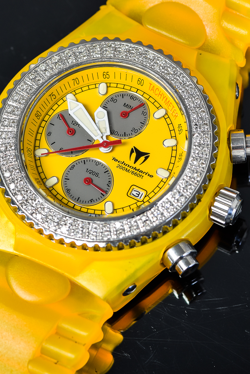 Men's TechnoMarine Cruise Chronograph Watch with Diamond Bezel