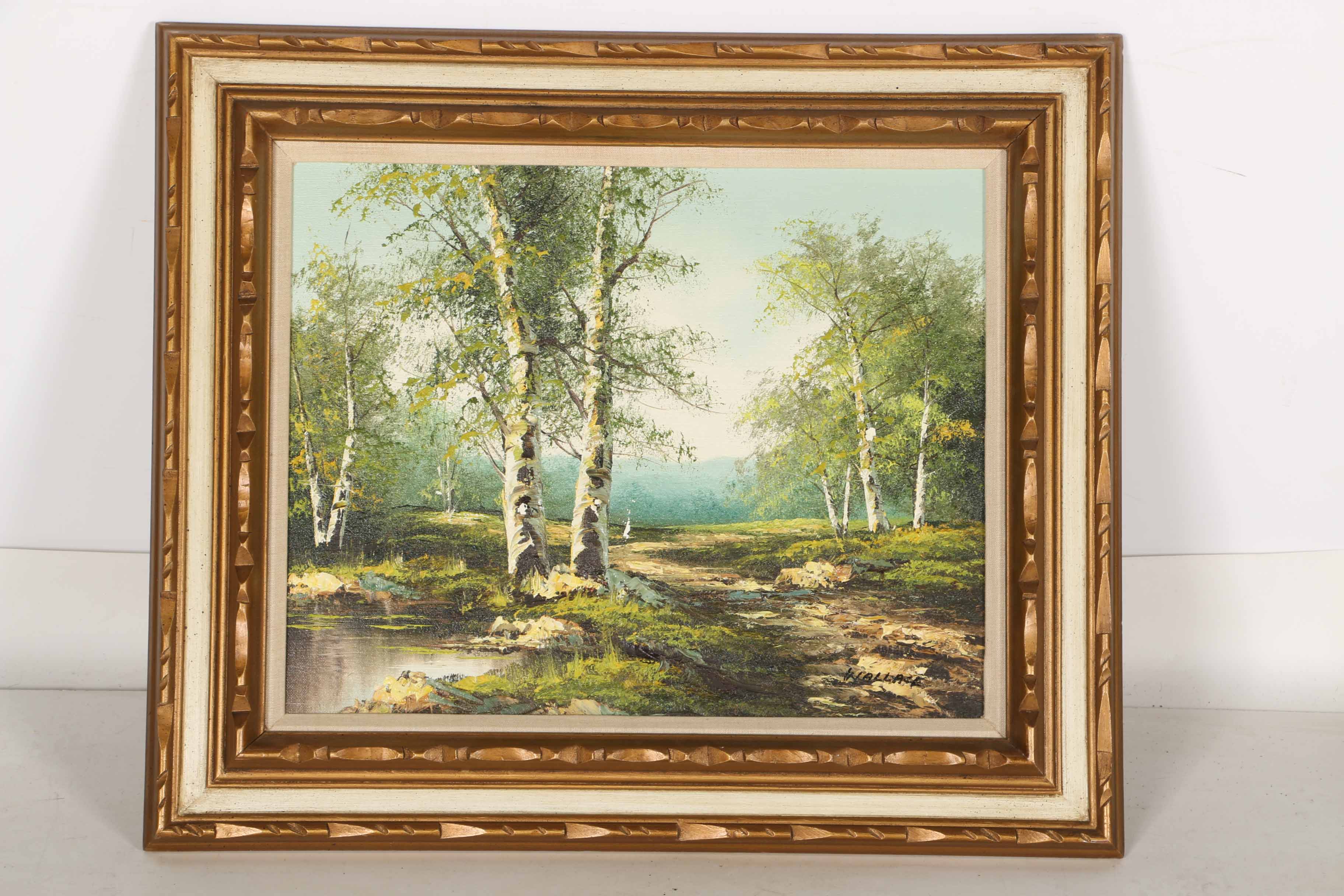 Two Wallace Acrylic on Canvas Landscape Paintings