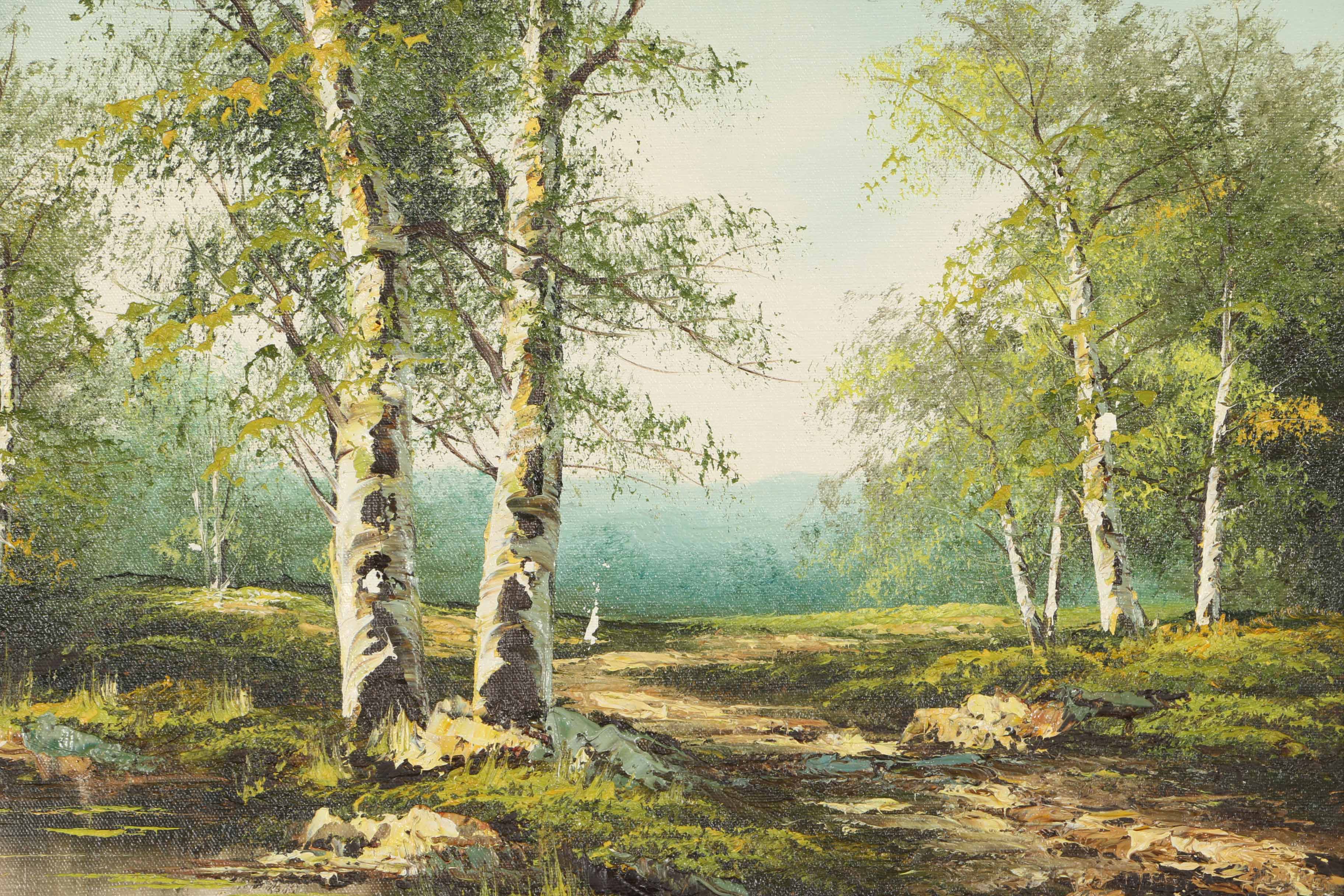 Two Wallace Acrylic on Canvas Landscape Paintings