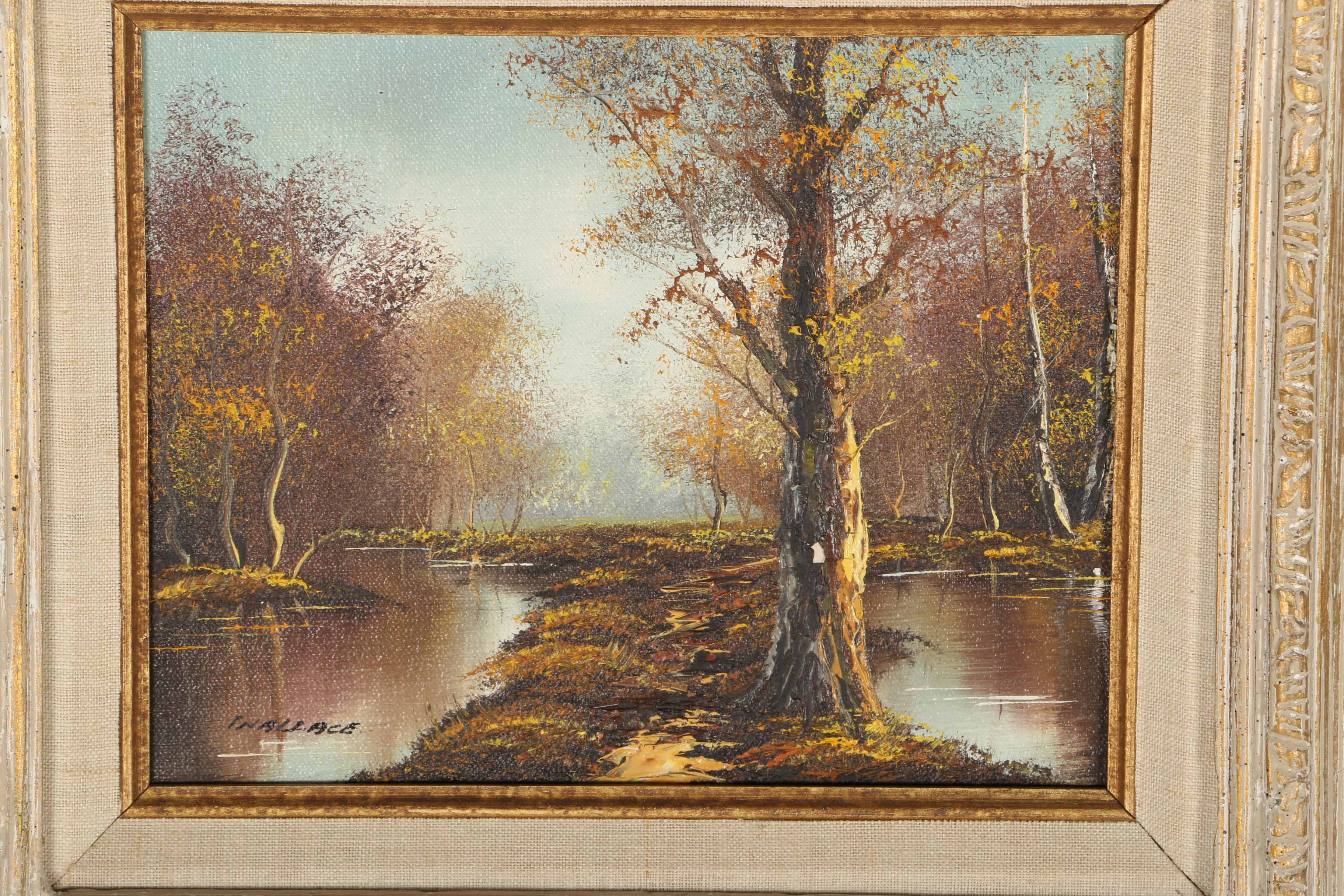 Two Wallace Acrylic on Canvas Landscape Paintings