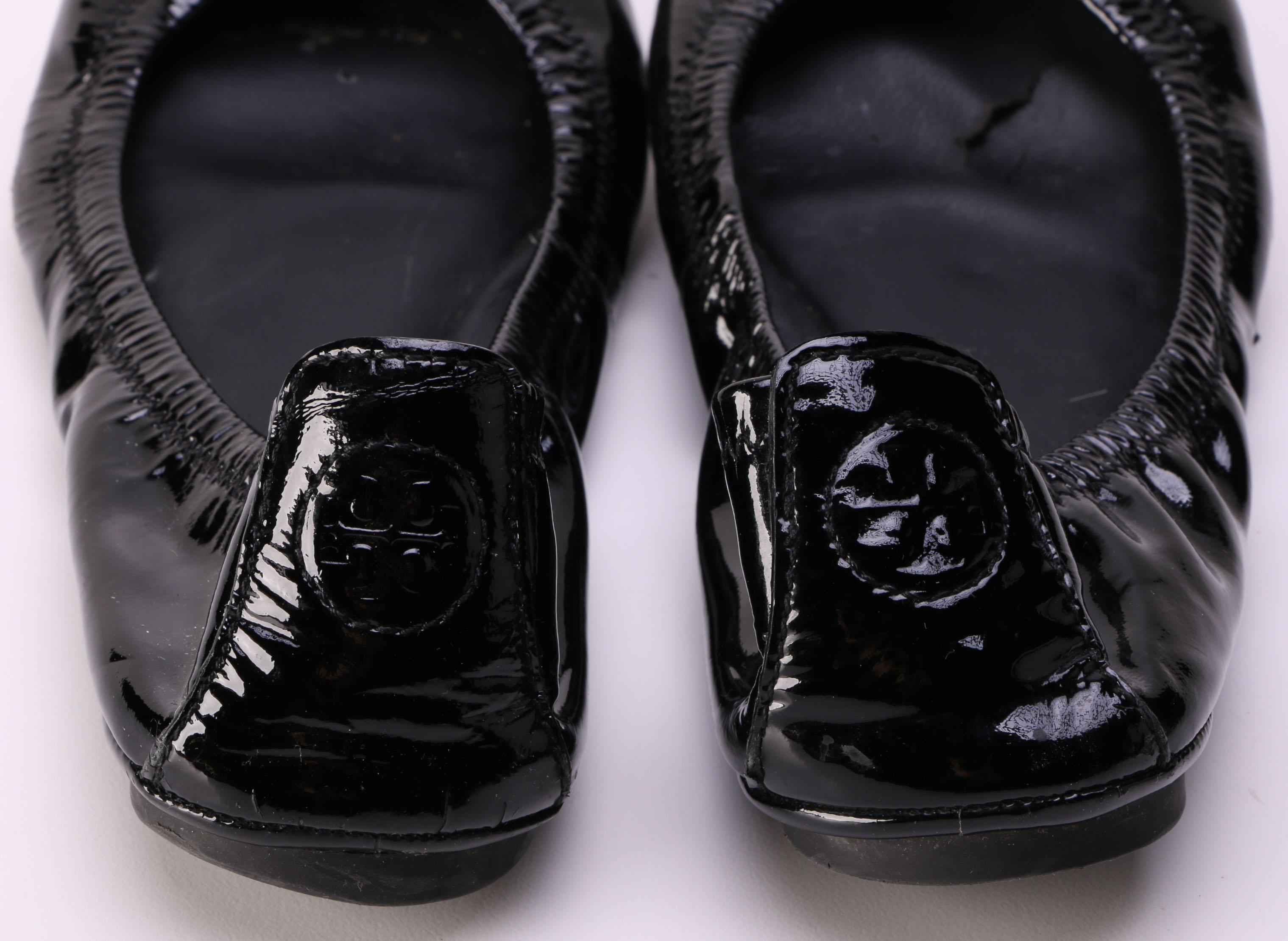 Tory Burch Black Patent Leather Flats and Pedro Garcia Slippers