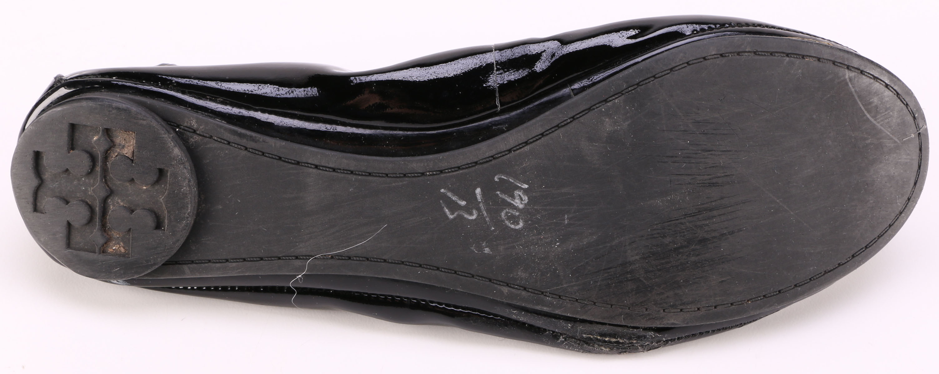 Tory Burch Black Patent Leather Flats and Pedro Garcia Slippers