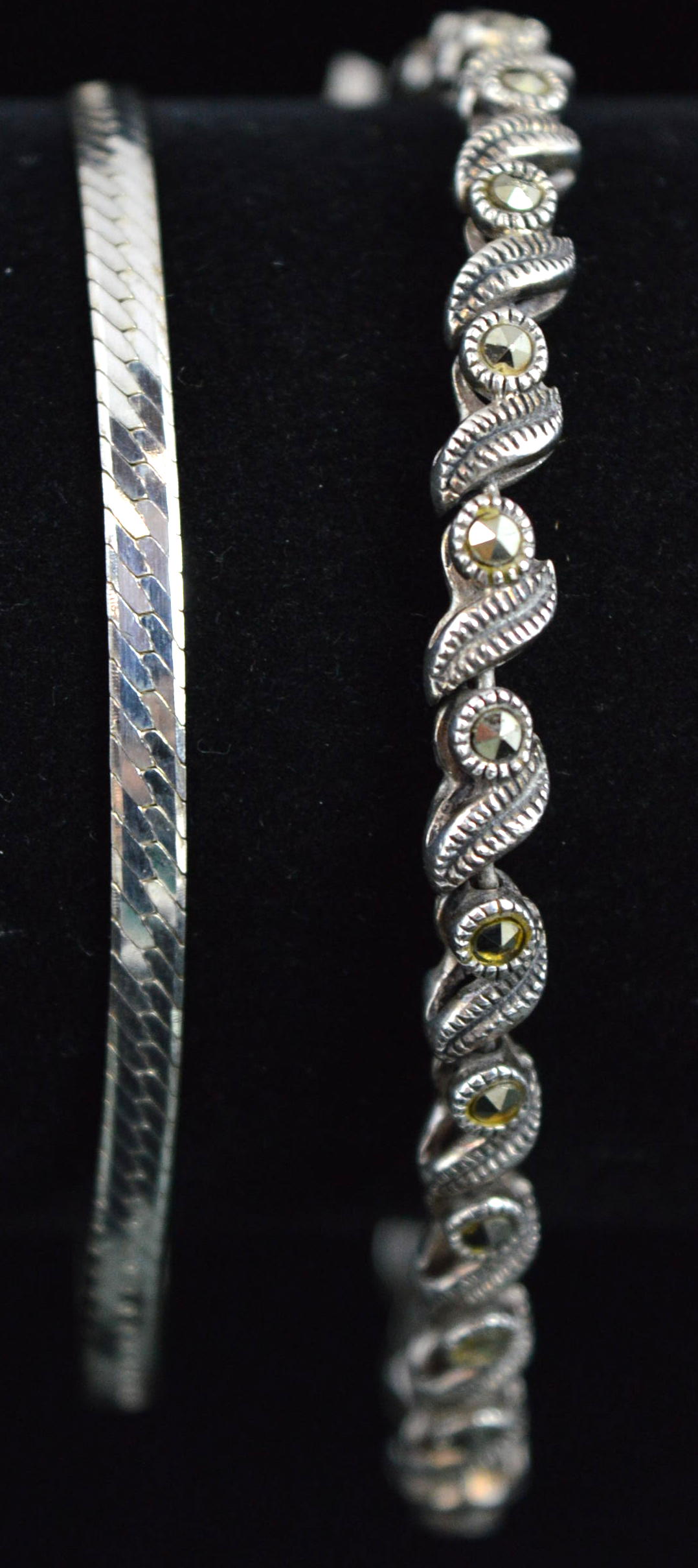 Sterling Silver and Marcasite Bracelets