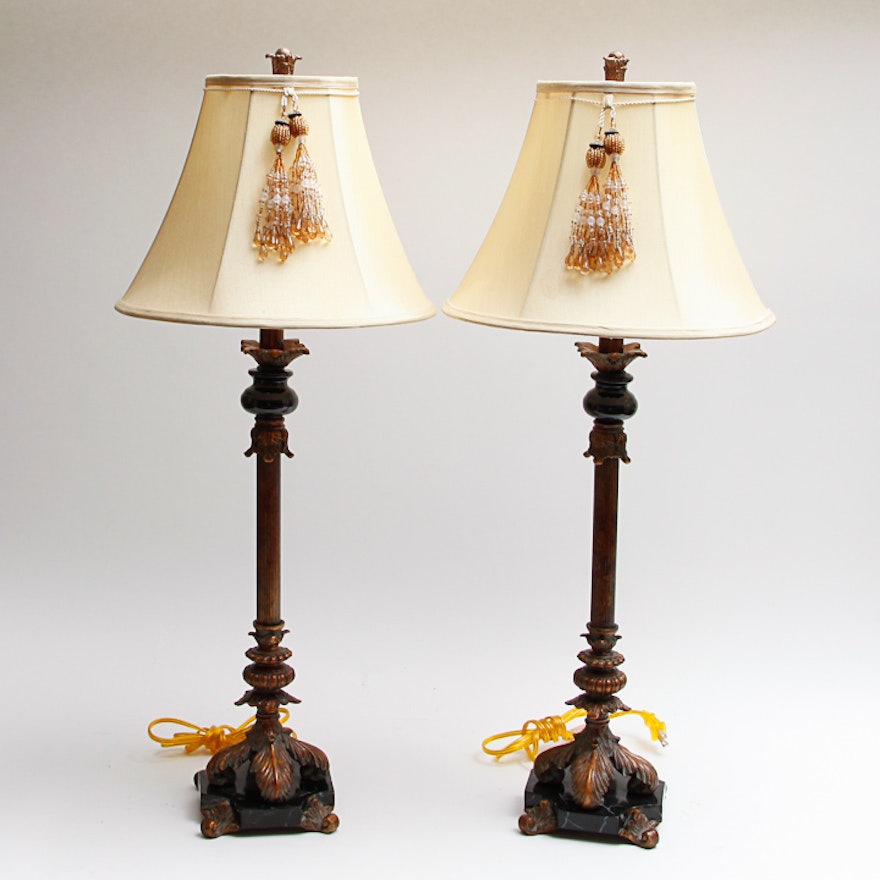 Pair of Berman Candlestick Style Table Lamps
