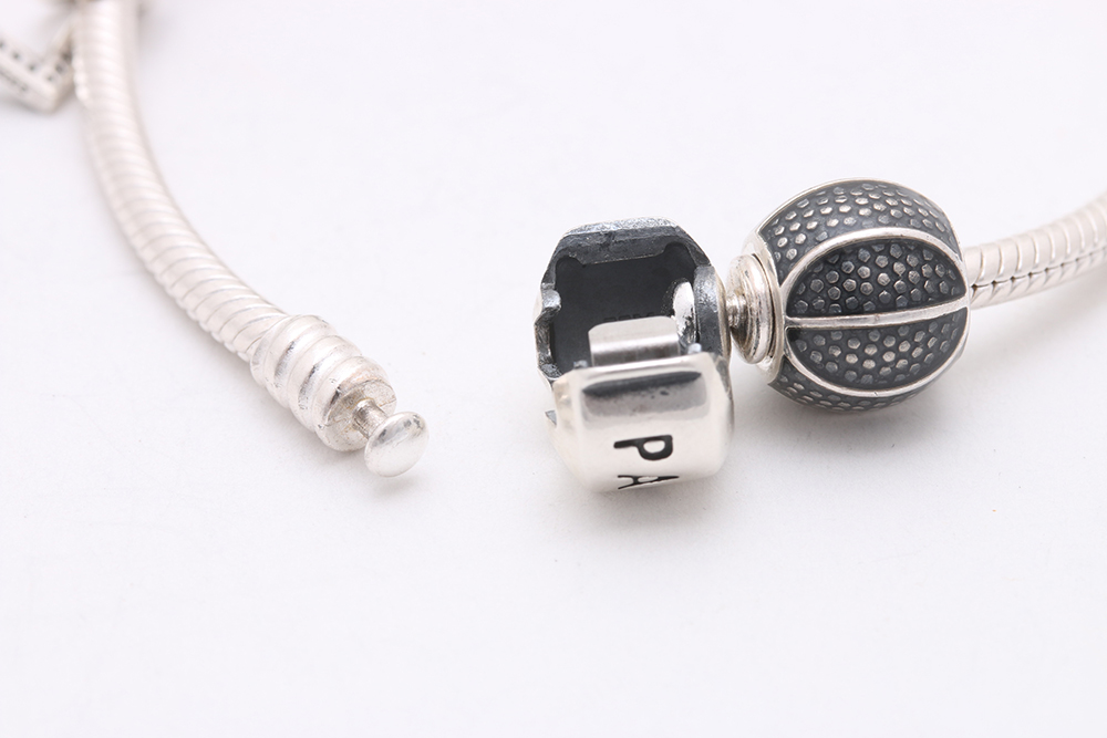 Sterling Silver Pandora Charm Bracelet