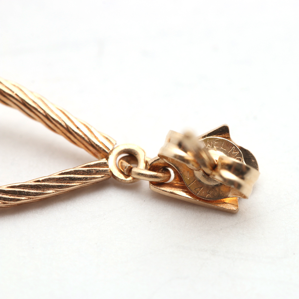 14K Yellow Gold Diamond and Sapphire Bracelet and Earrings