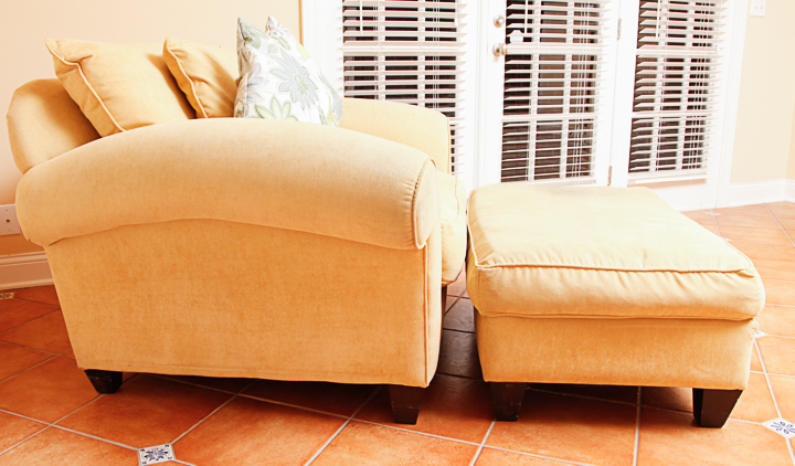 Oversized Lounge Chair with Ottoman