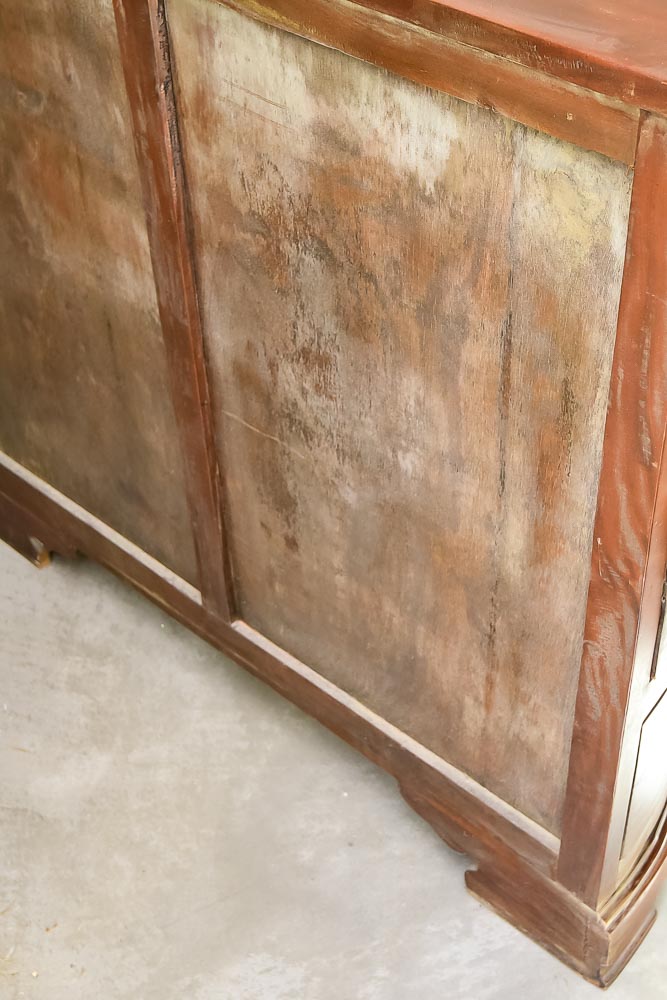 Vintage Walnut Demilune Chest of Drawers