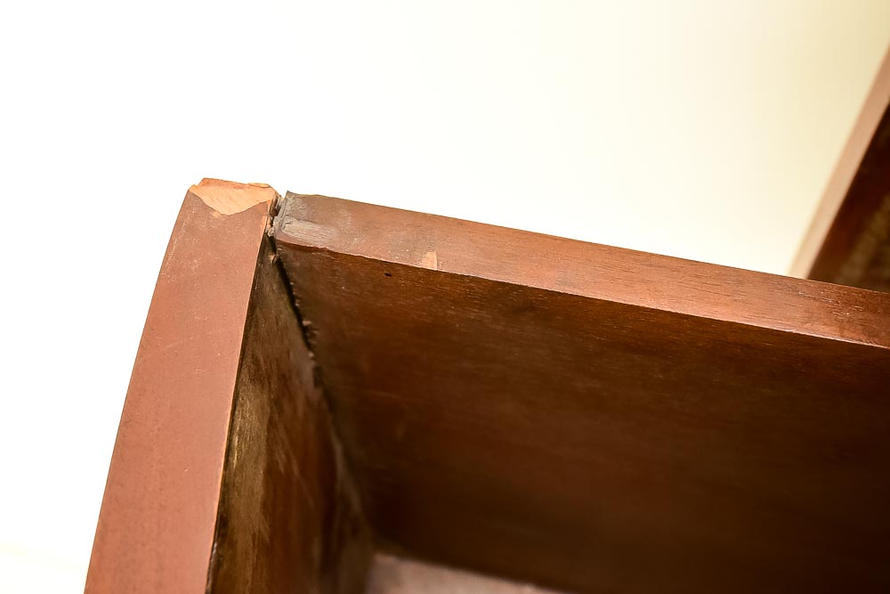 Vintage Walnut Demilune Chest of Drawers