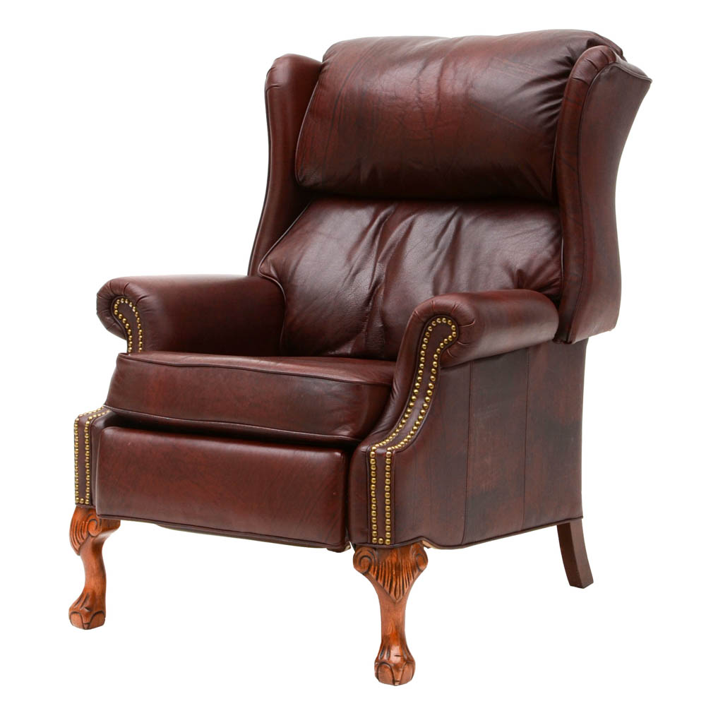 Berkline Burgundy Leather Recliner