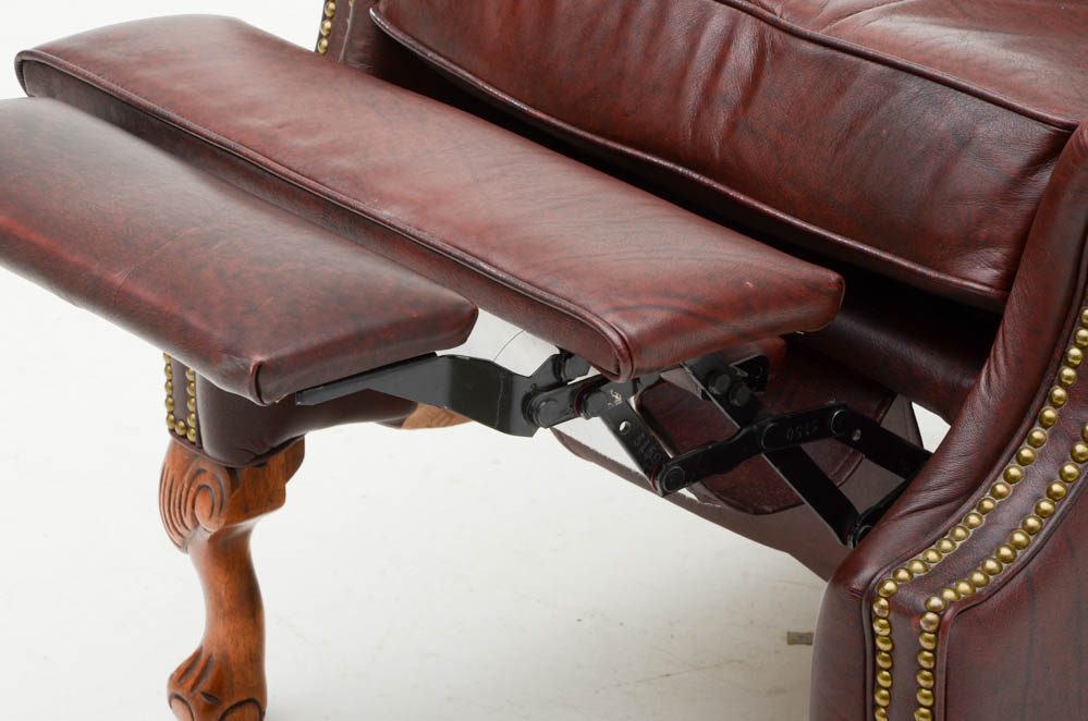 Berkline Burgundy Leather Recliner
