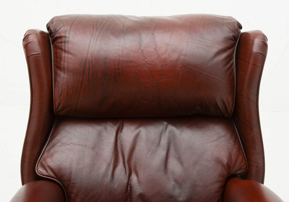 Berkline Burgundy Leather Recliner