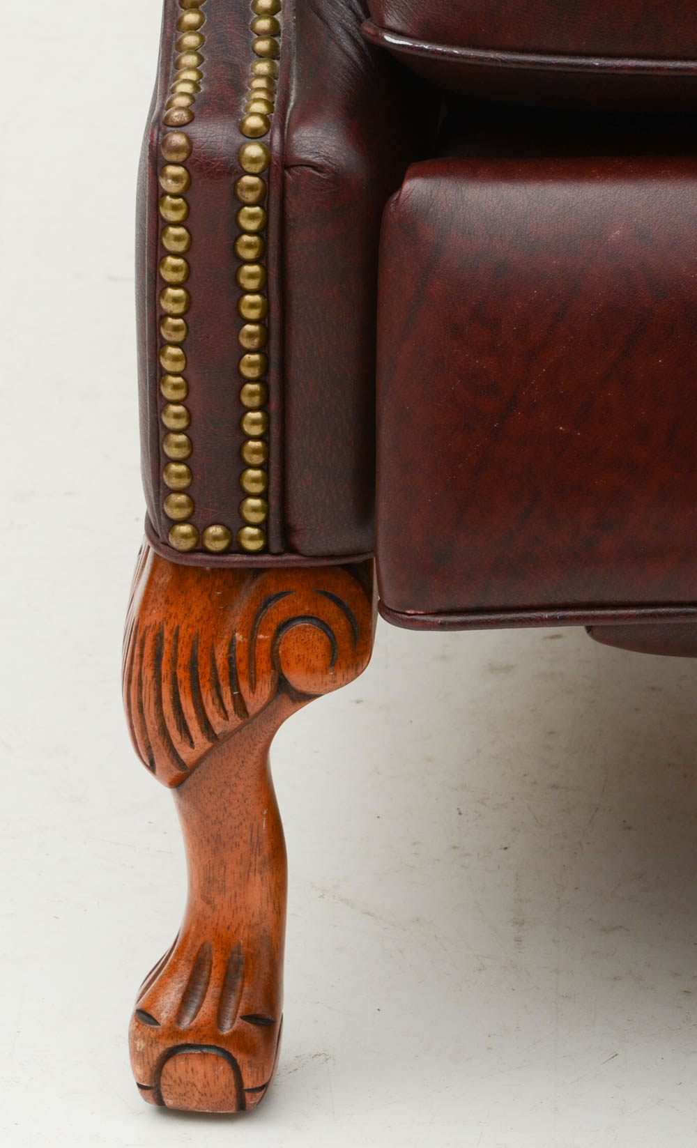 Berkline Burgundy Leather Recliner