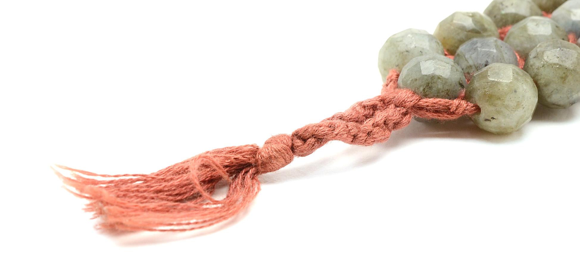 Chan Luu Hand Threaded Labradorite Faceted Beaded Bracelet with Sterling Button