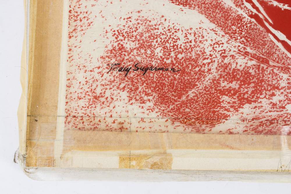 Tracy Sugarman Skinny Dipping Youth Celluloid Overlay Drawing