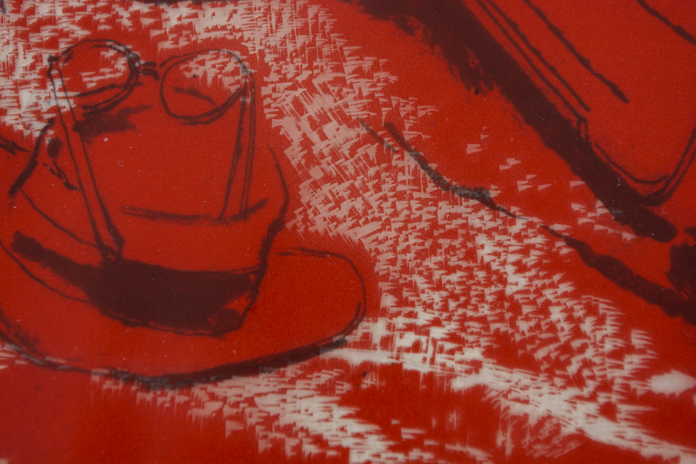 Tracy Sugarman Skinny Dipping Youth Celluloid Overlay Drawing