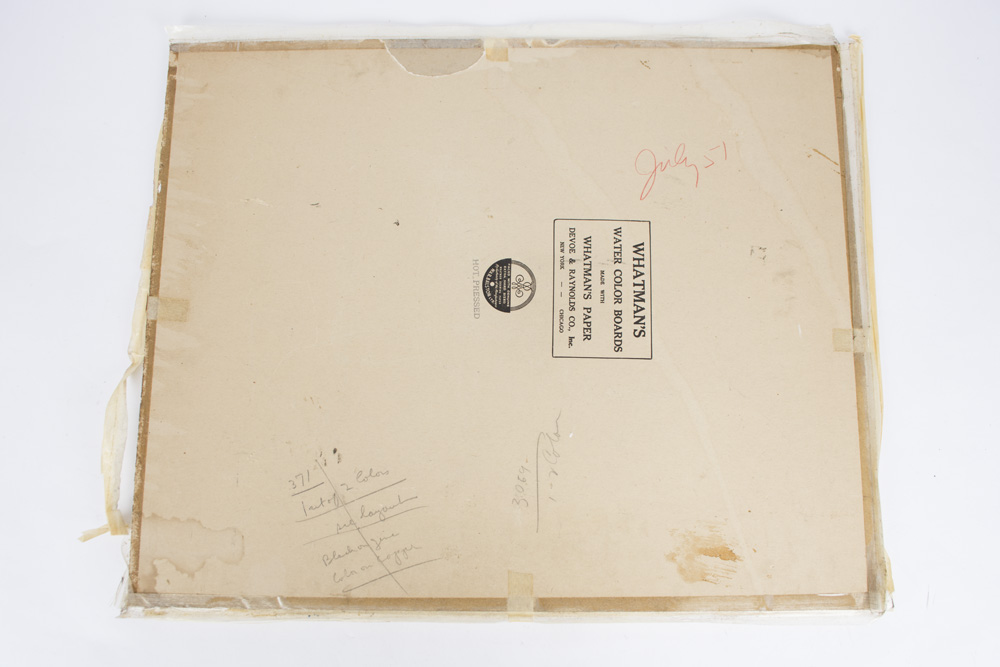 Tracy Sugarman Skinny Dipping Youth Celluloid Overlay Drawing