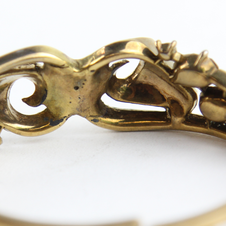 Vintage Trifari Costume Gold-Tone Rhinestone Bracelet