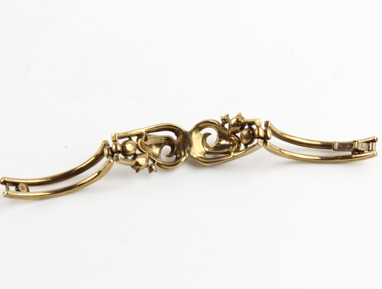 Vintage Trifari Costume Gold-Tone Rhinestone Bracelet