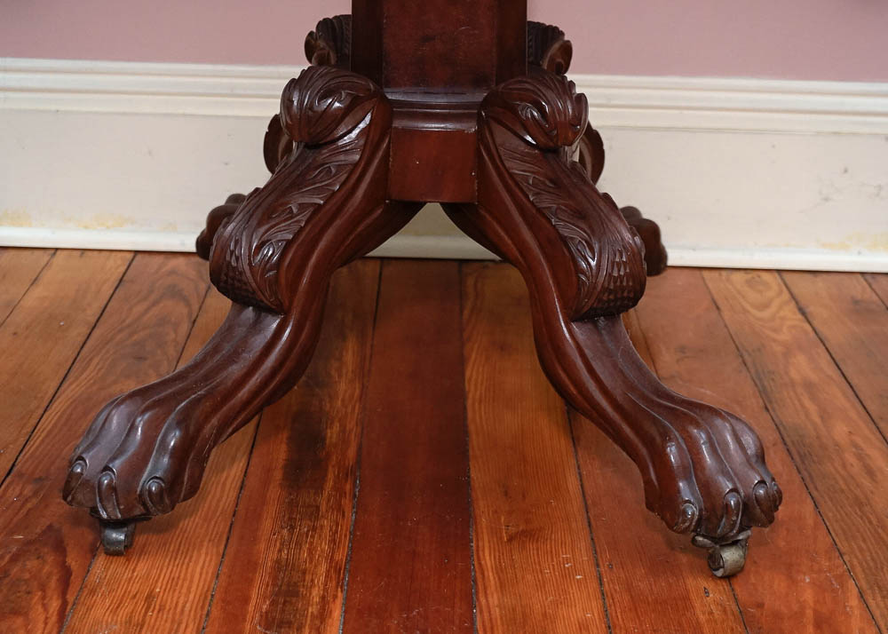 Antique Drop Leaf Pedestal Dining Table