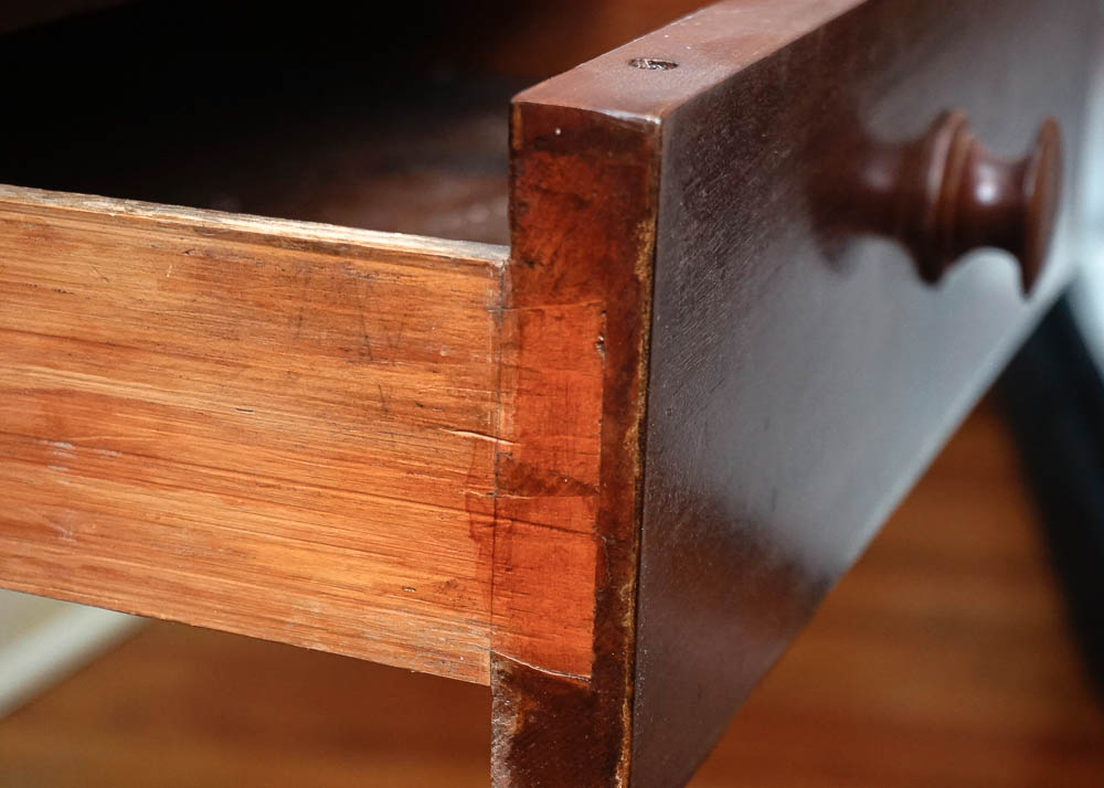 Antique Drop Leaf Pedestal Dining Table