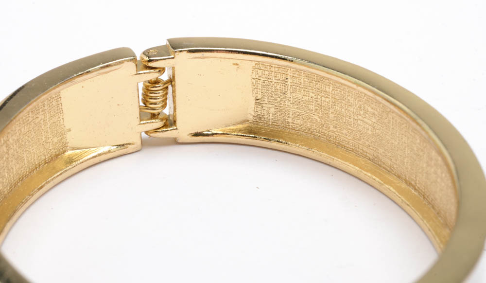 Hermes Style Enamel Bangle Bracelet