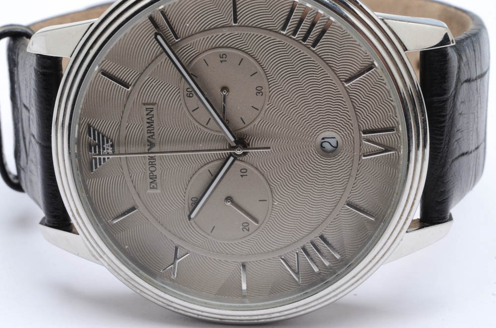 Men's Emporio Armani Designer Watch with Signature Box