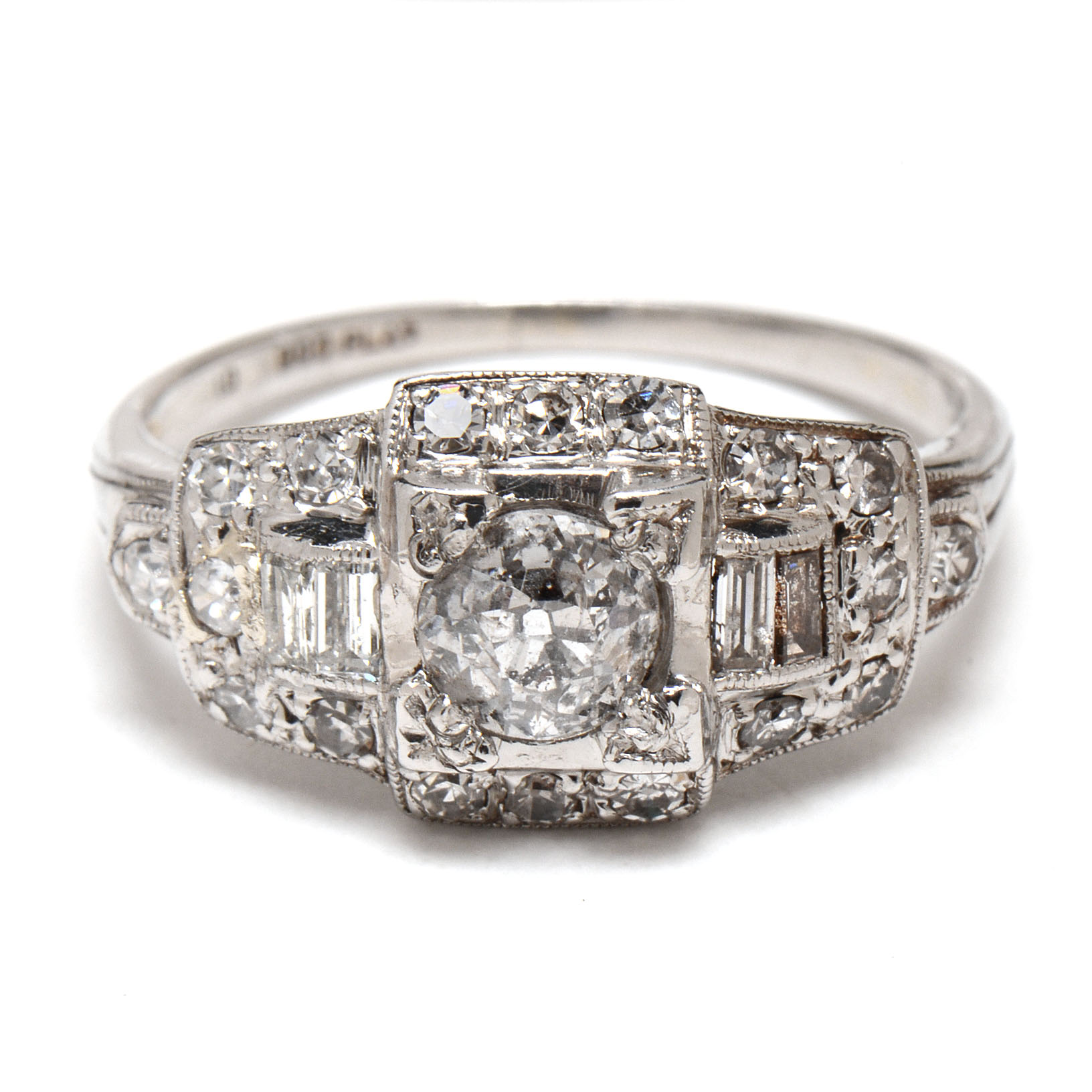 Art Deco Platinum and Diamond Ring