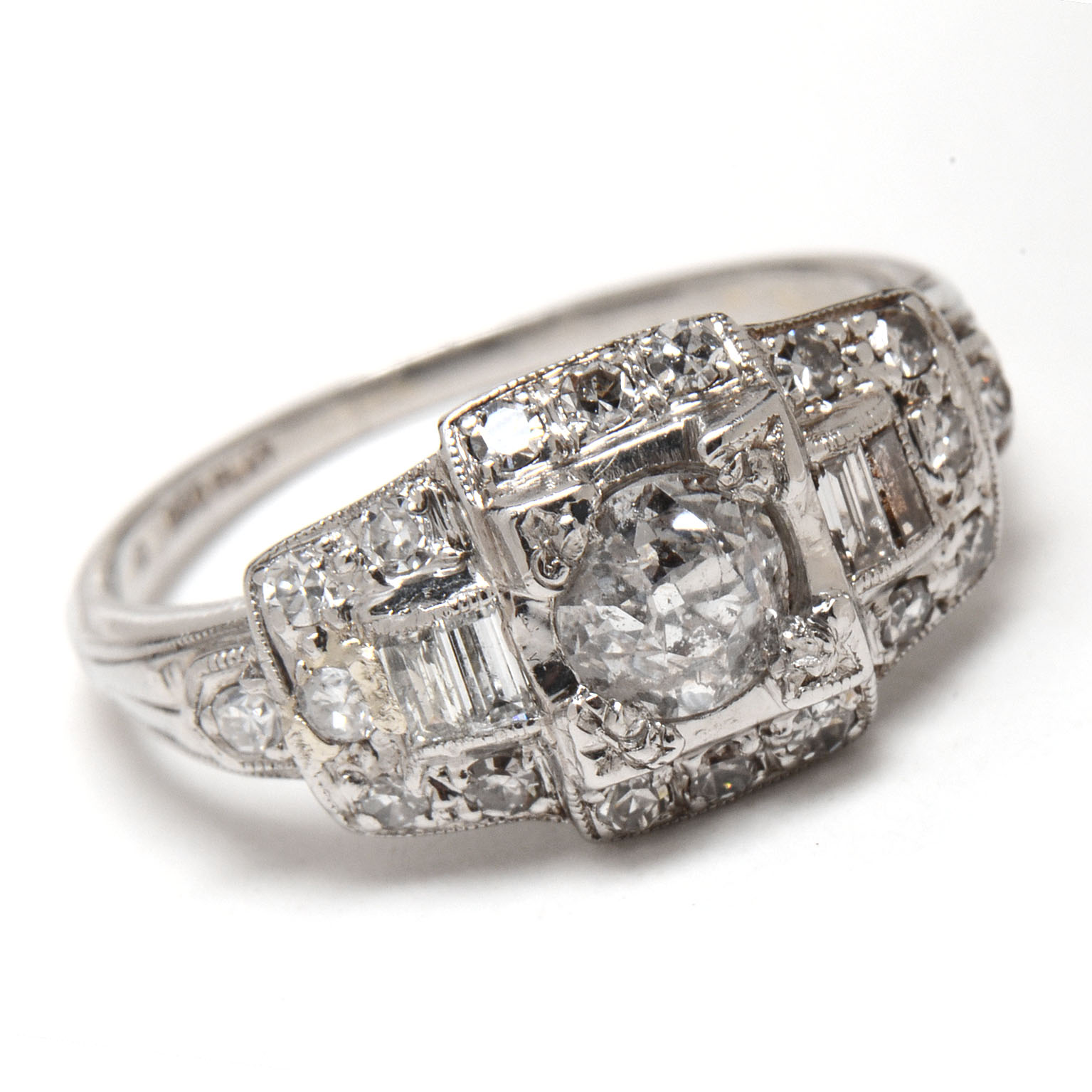 Art Deco Platinum and Diamond Ring