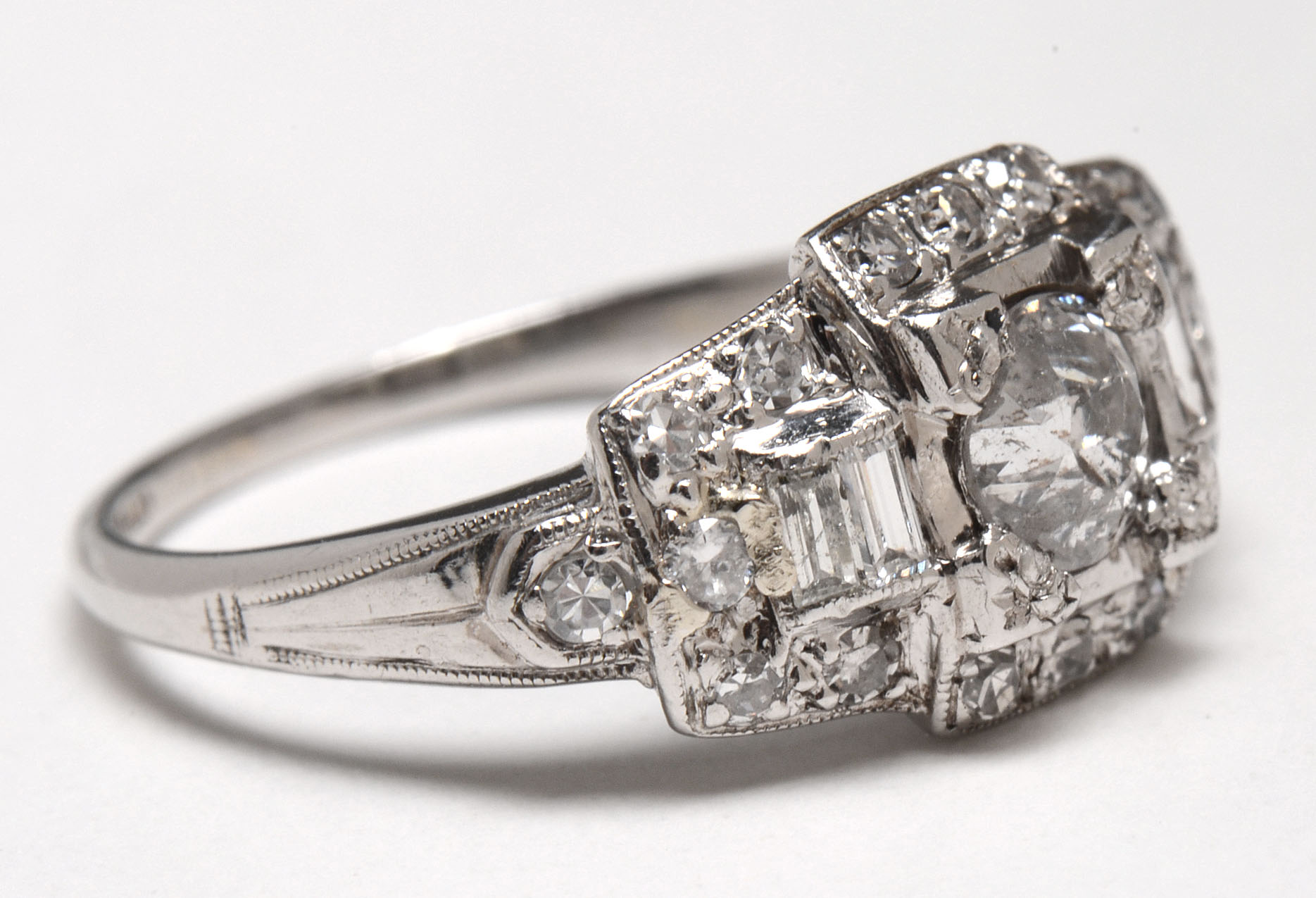 Art Deco Platinum and Diamond Ring