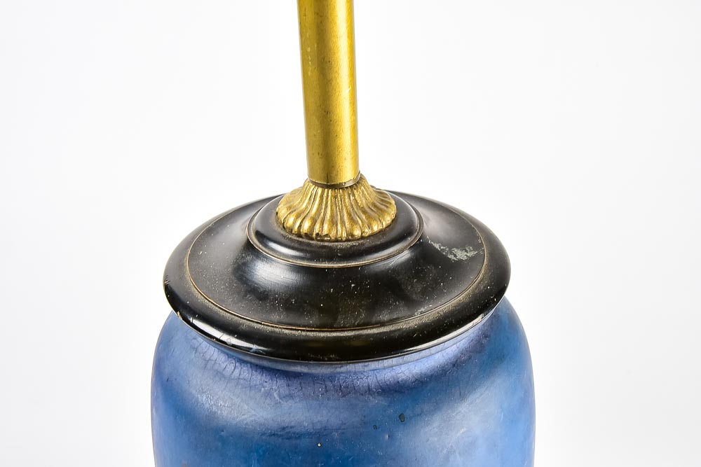Vintage Black and Blue Table Lamp