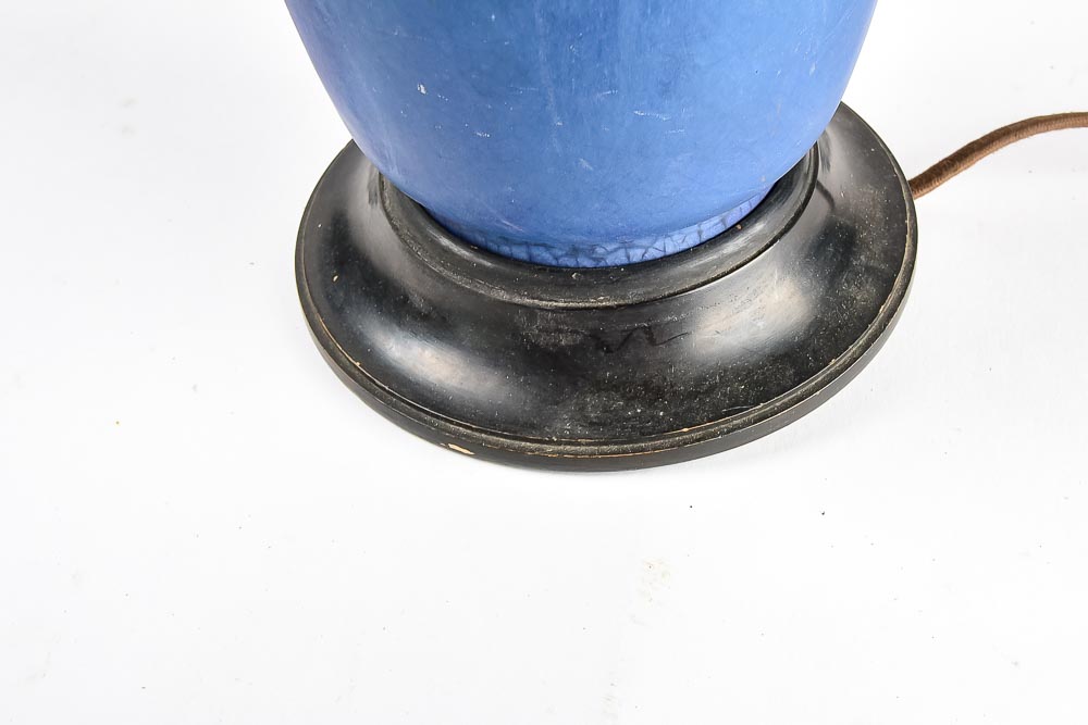 Vintage Black and Blue Table Lamp