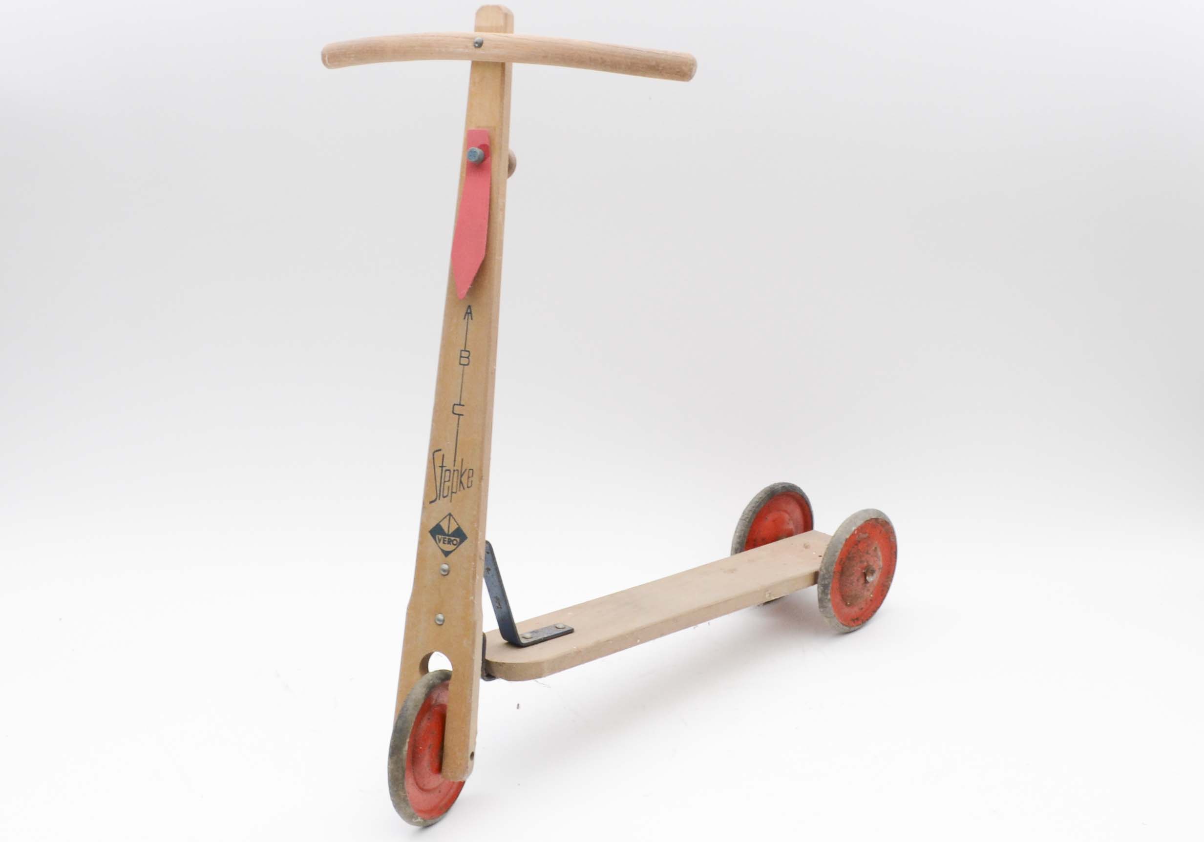 Vintage Stepke Vero ABC Wood Scooter