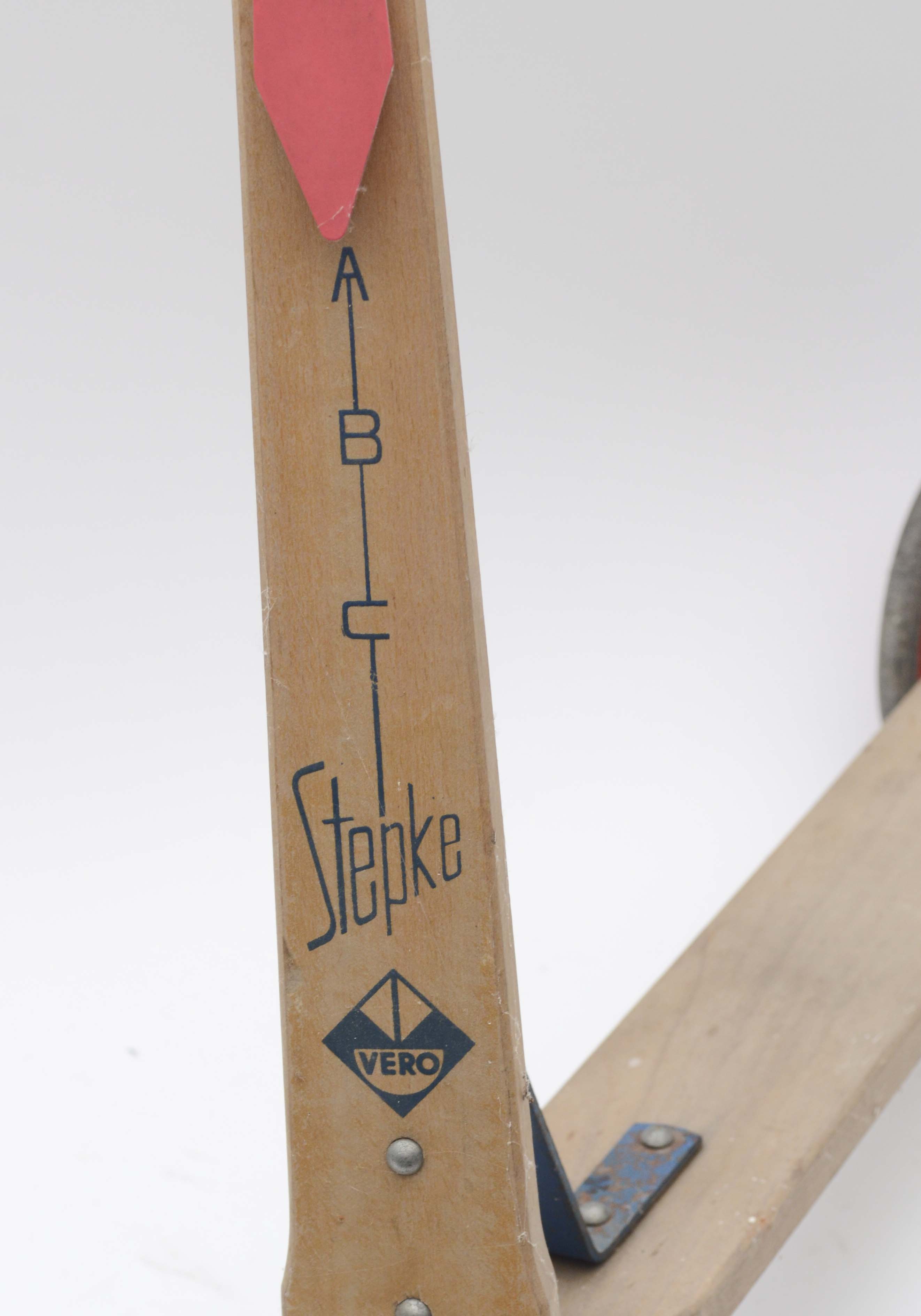 Vintage Stepke Vero ABC Wood Scooter