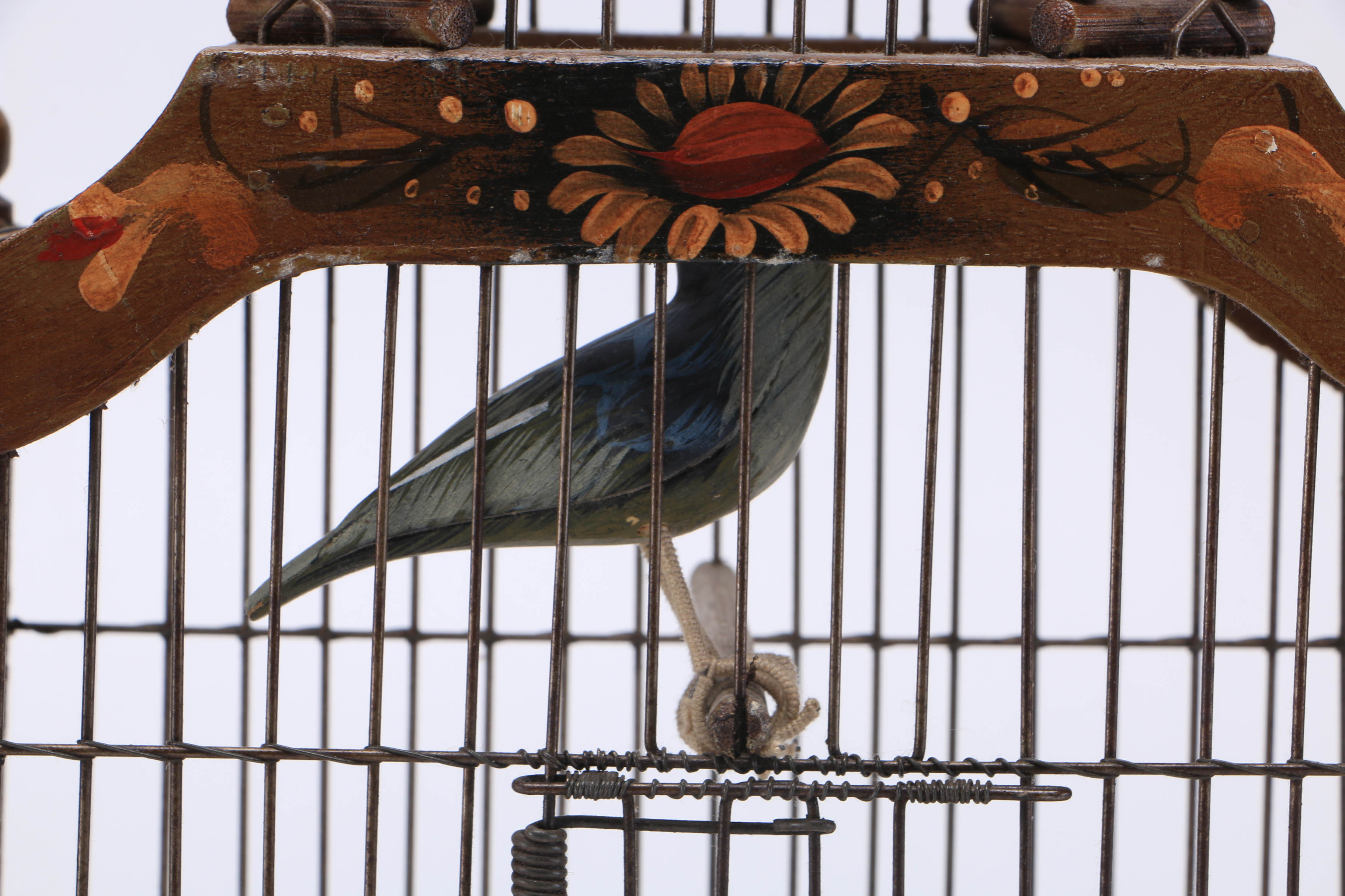 Hand Painted Wooden Birdcage