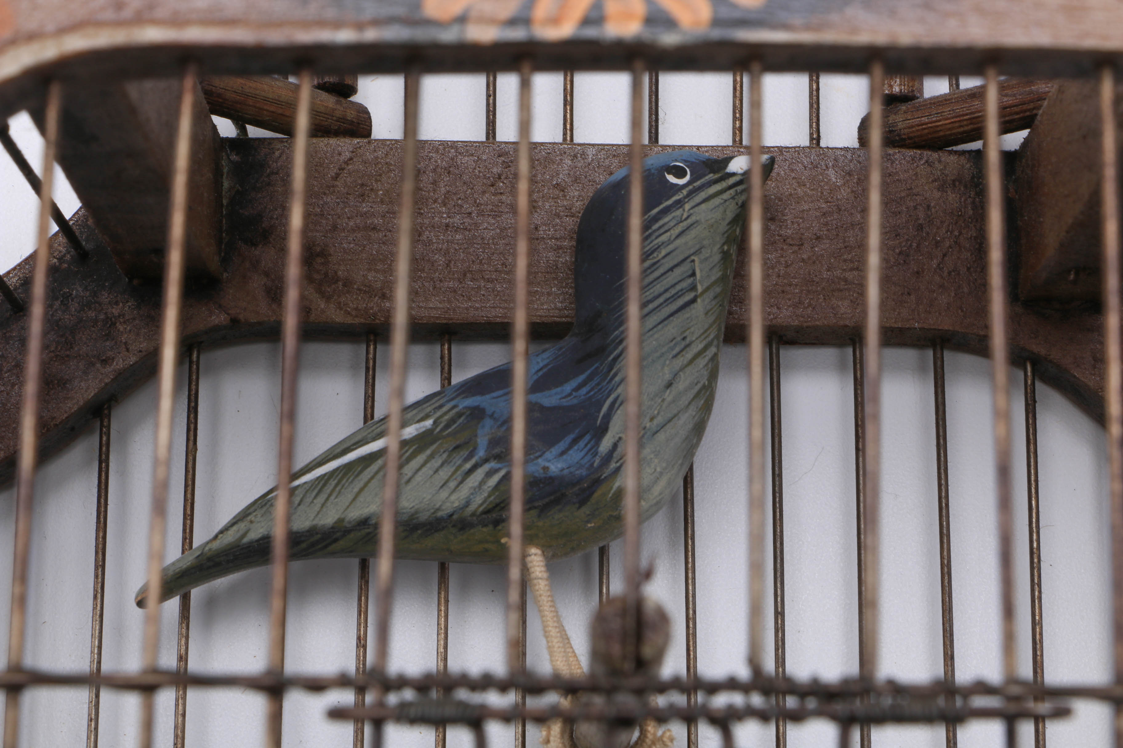 Hand Painted Wooden Birdcage