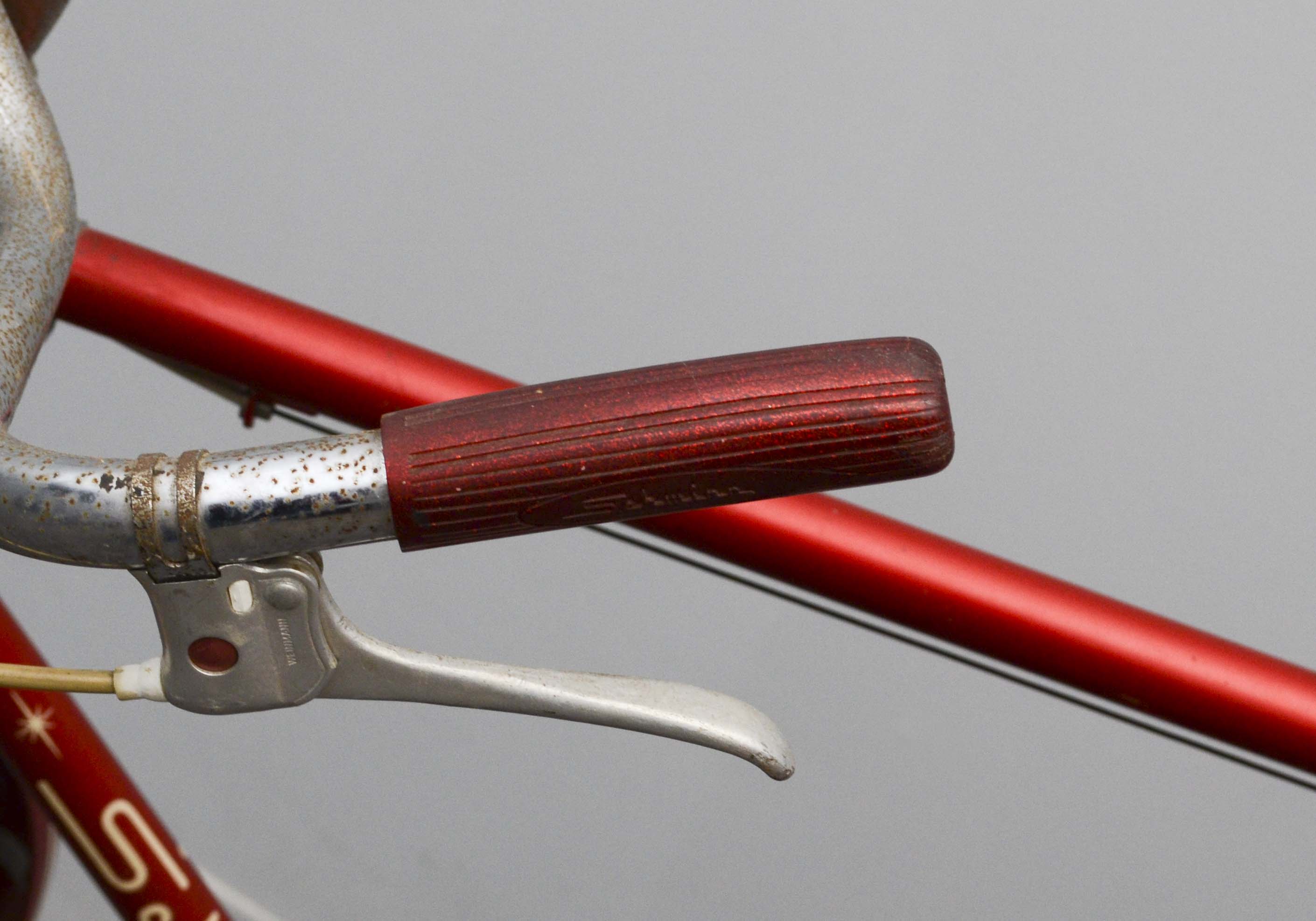 Pair of  Vintage Red Schwinn Racer Bicycles