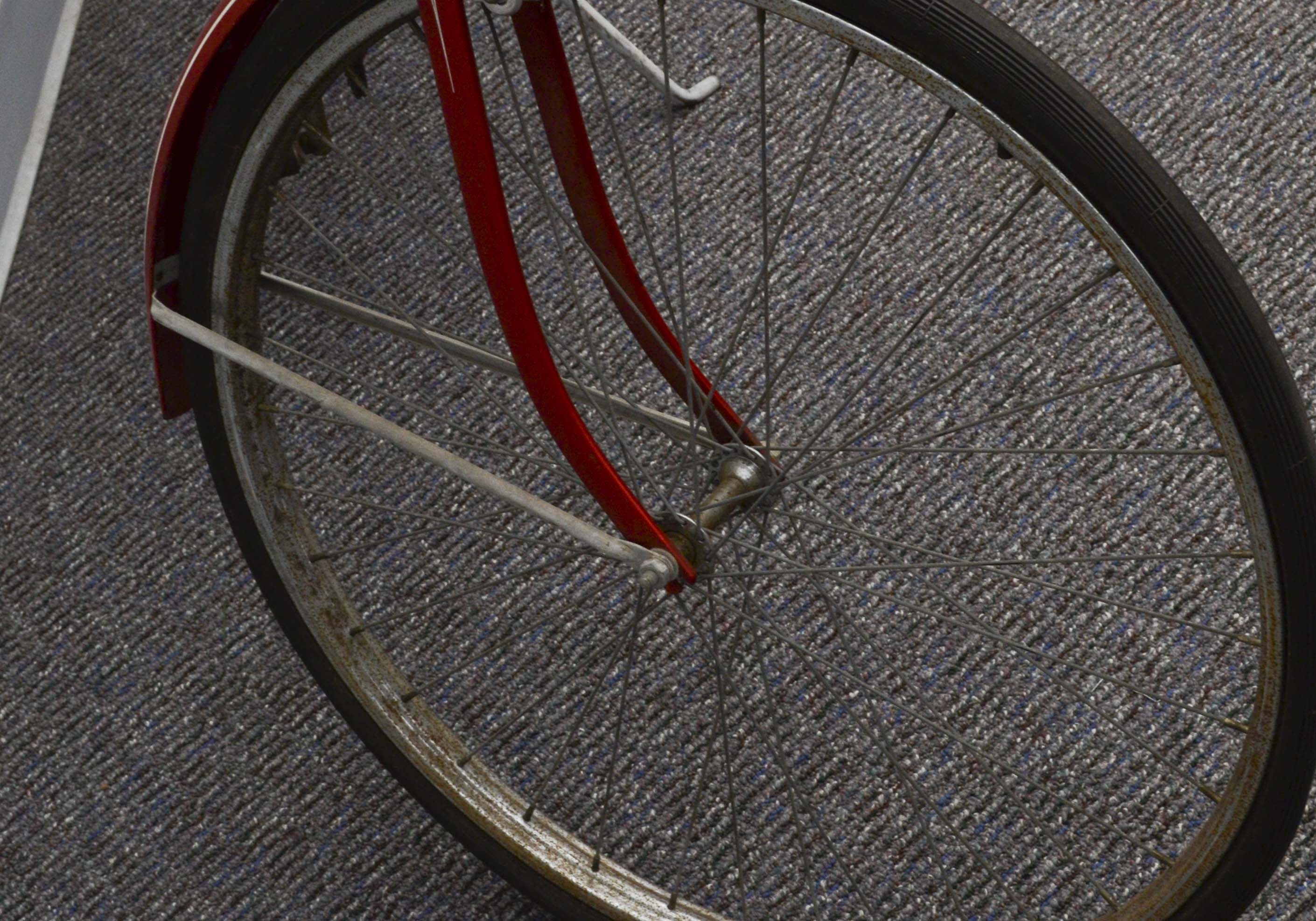 Pair of  Vintage Red Schwinn Racer Bicycles