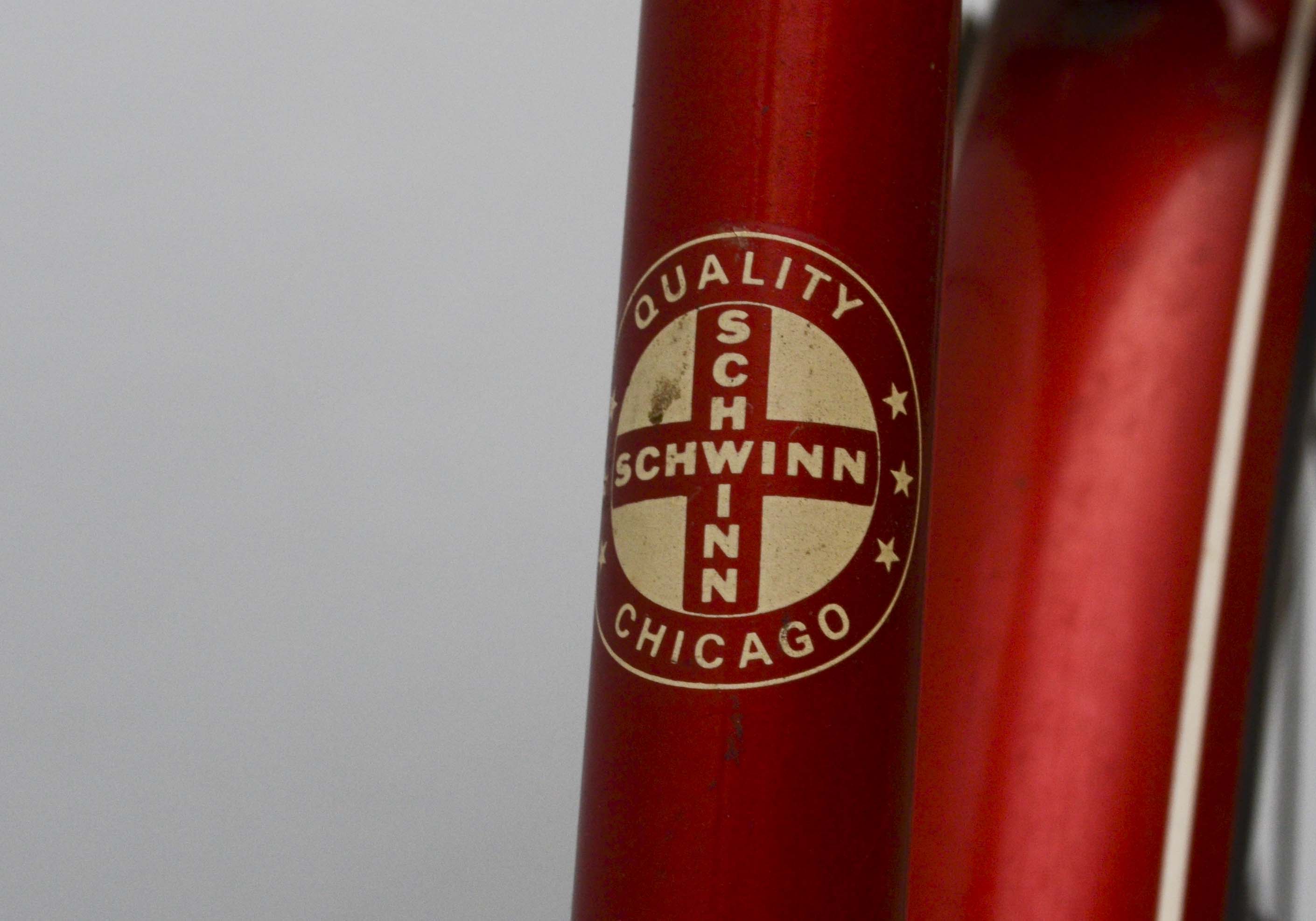 Pair of  Vintage Red Schwinn Racer Bicycles