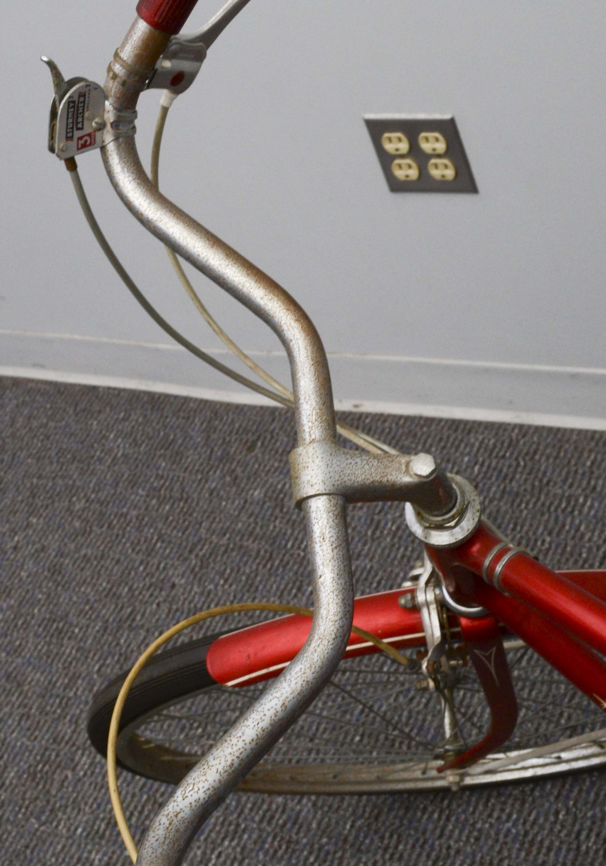 Pair of  Vintage Red Schwinn Racer Bicycles