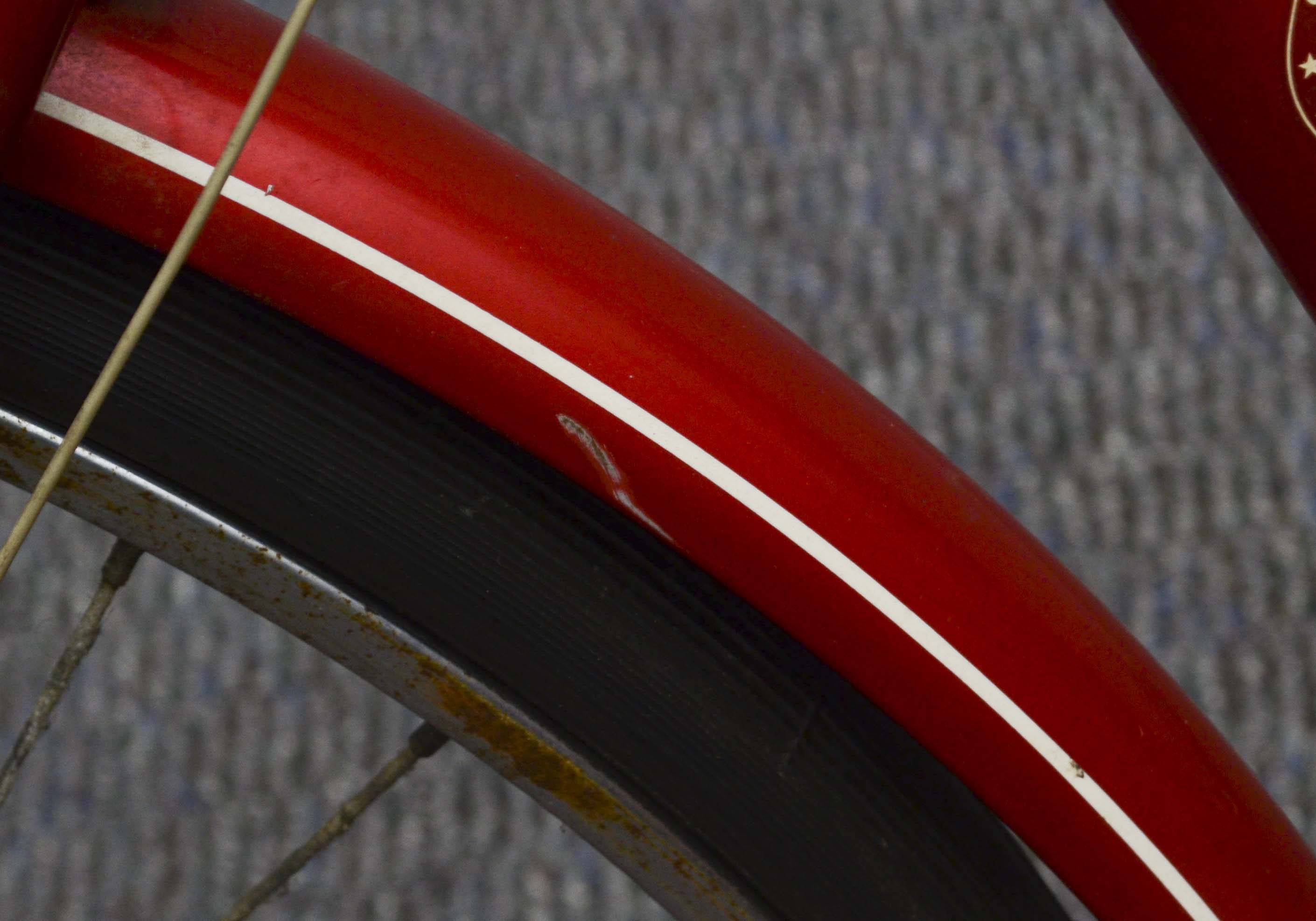 Pair of  Vintage Red Schwinn Racer Bicycles