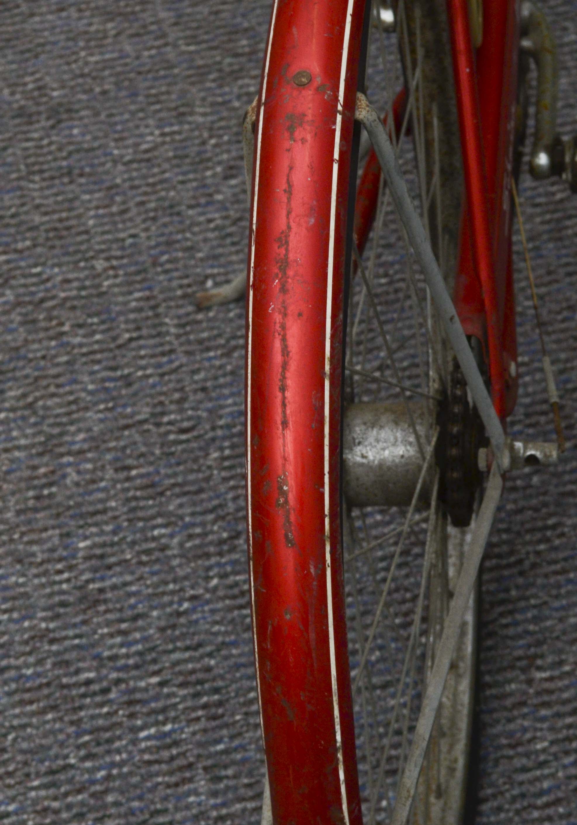 Pair of  Vintage Red Schwinn Racer Bicycles