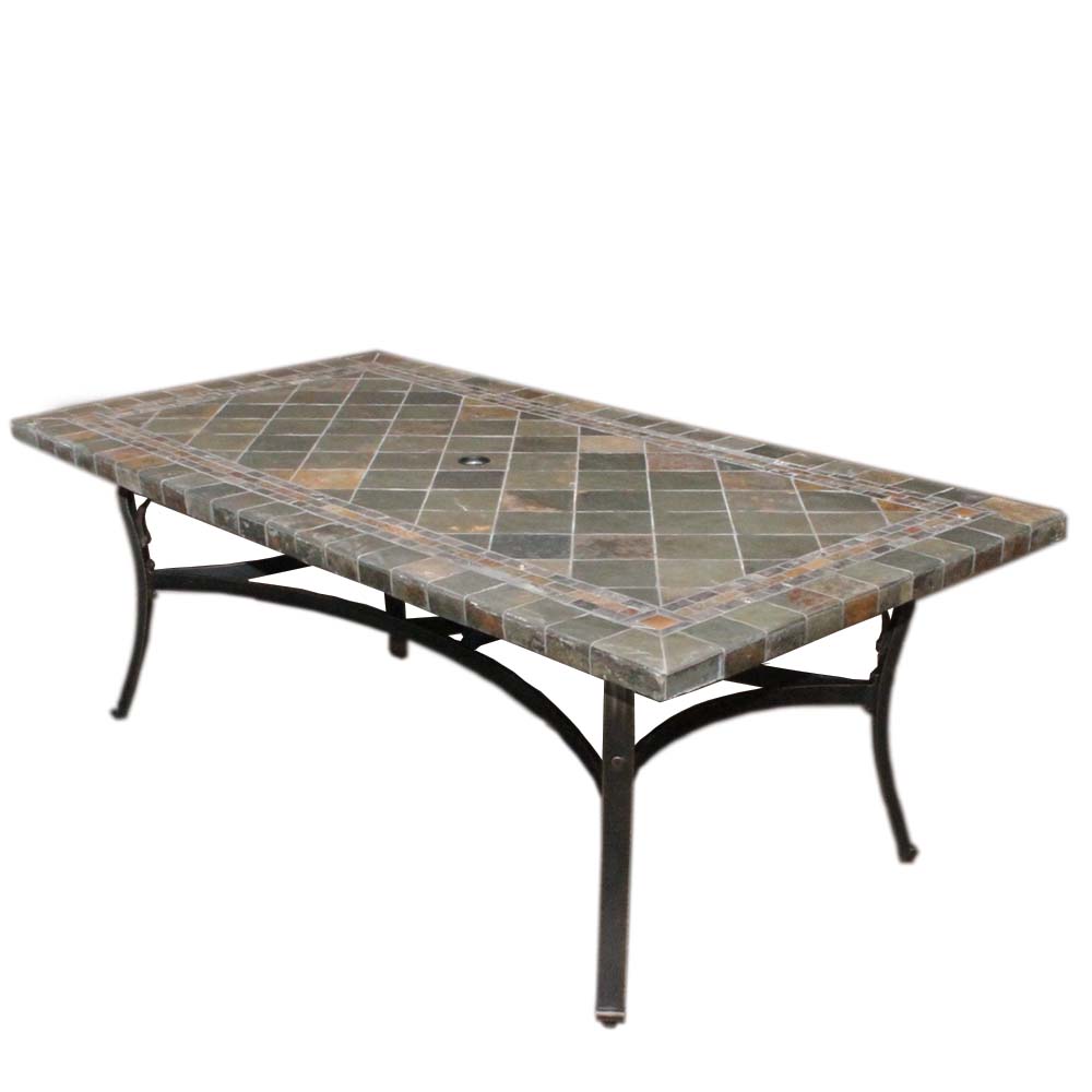 Slate Top Patio Table