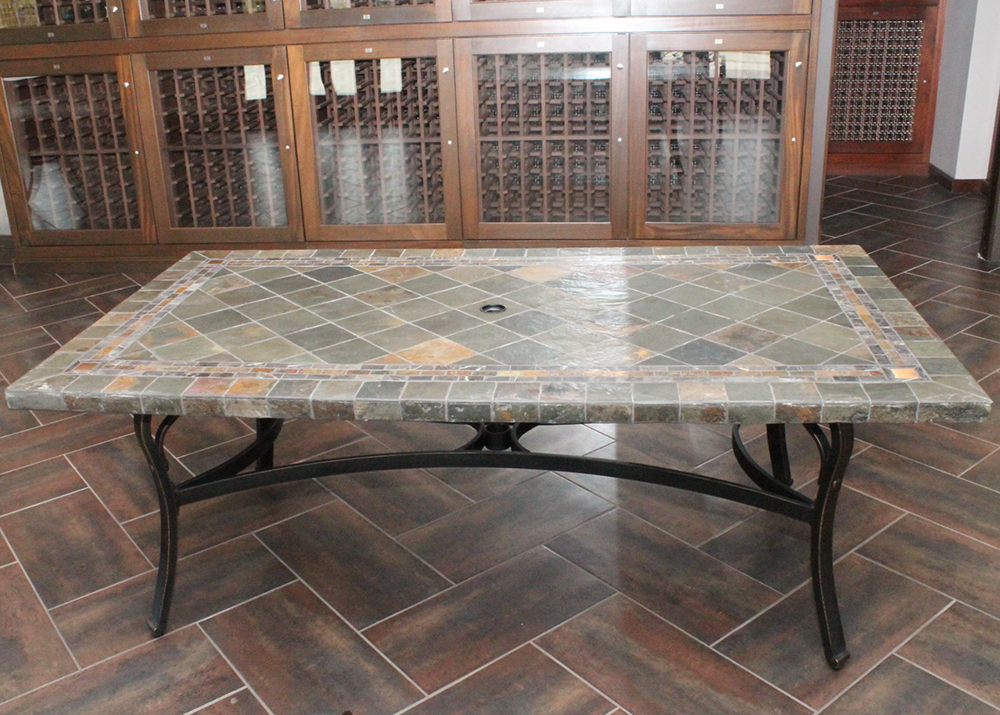 Slate Top Patio Table