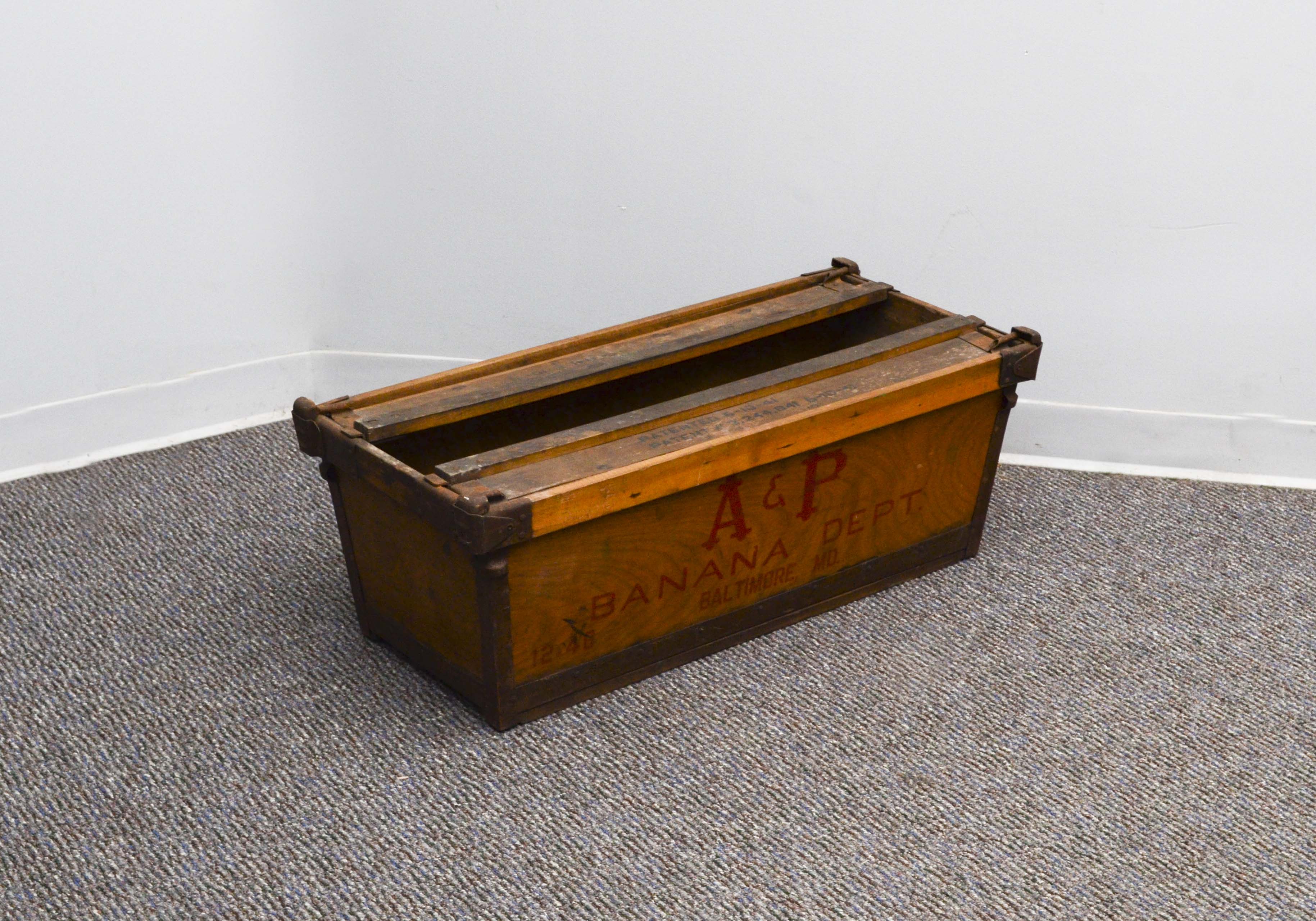 Vintage A & P Banana Department Wood Crate